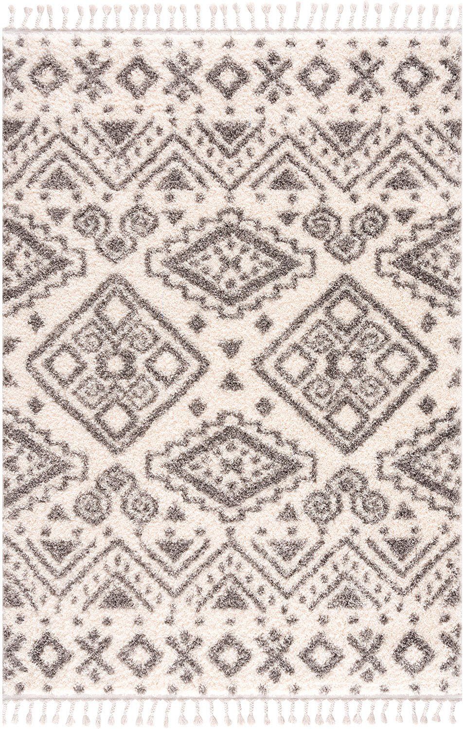 Carpet City Hoogpolig vloerkleed Pulpy 541 bijzonder zacht, met franje, etno-look