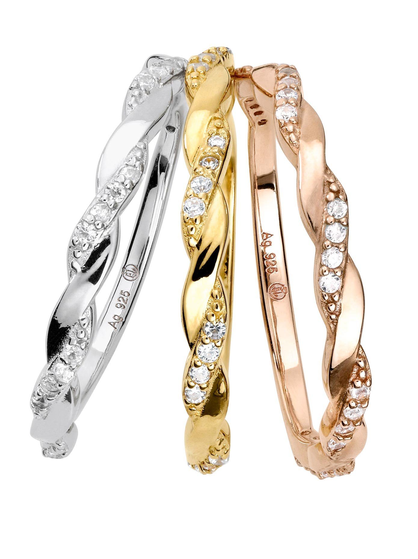 Lady Ringenset (3-delig) dames ringen maat 18 goud