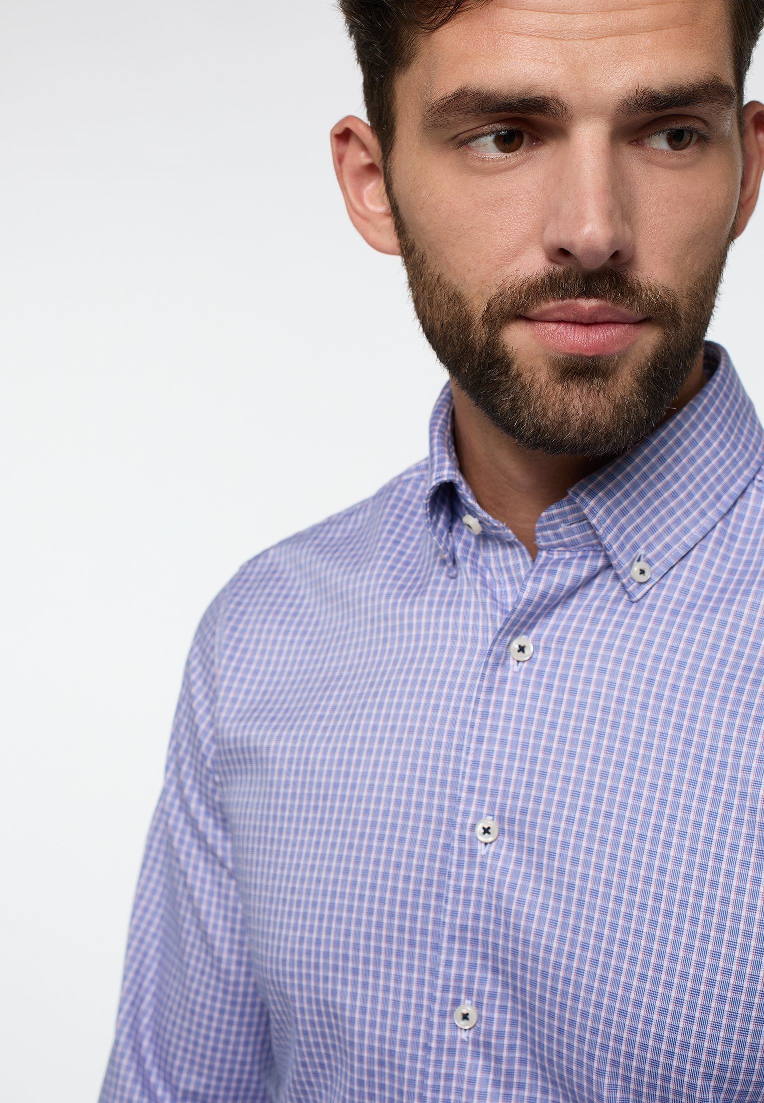 Eterna Overhemd met lange mouwen Slim fit