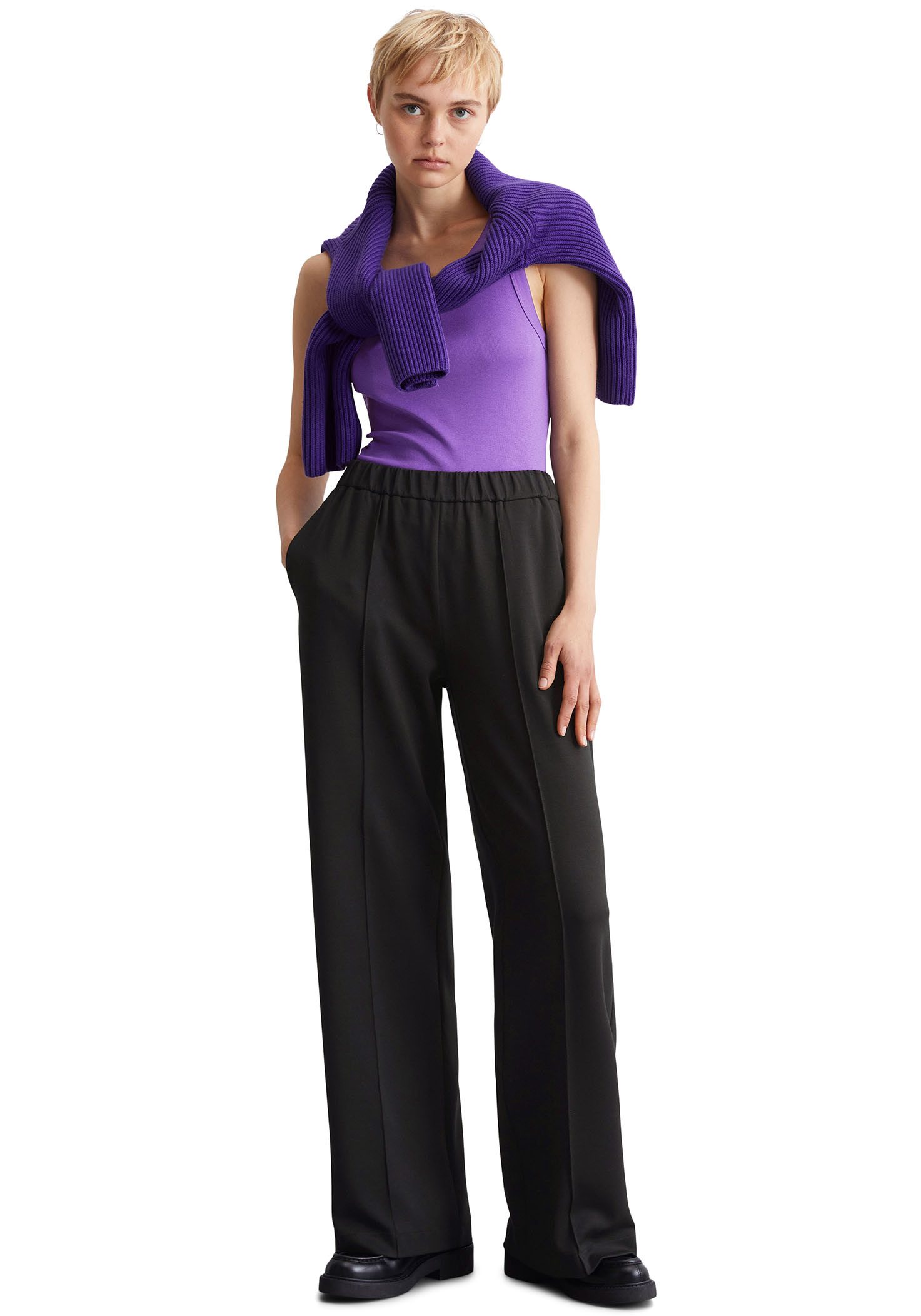 Marc O'Polo DENIM Marlene-broek Drapy Wide Leg Jogger