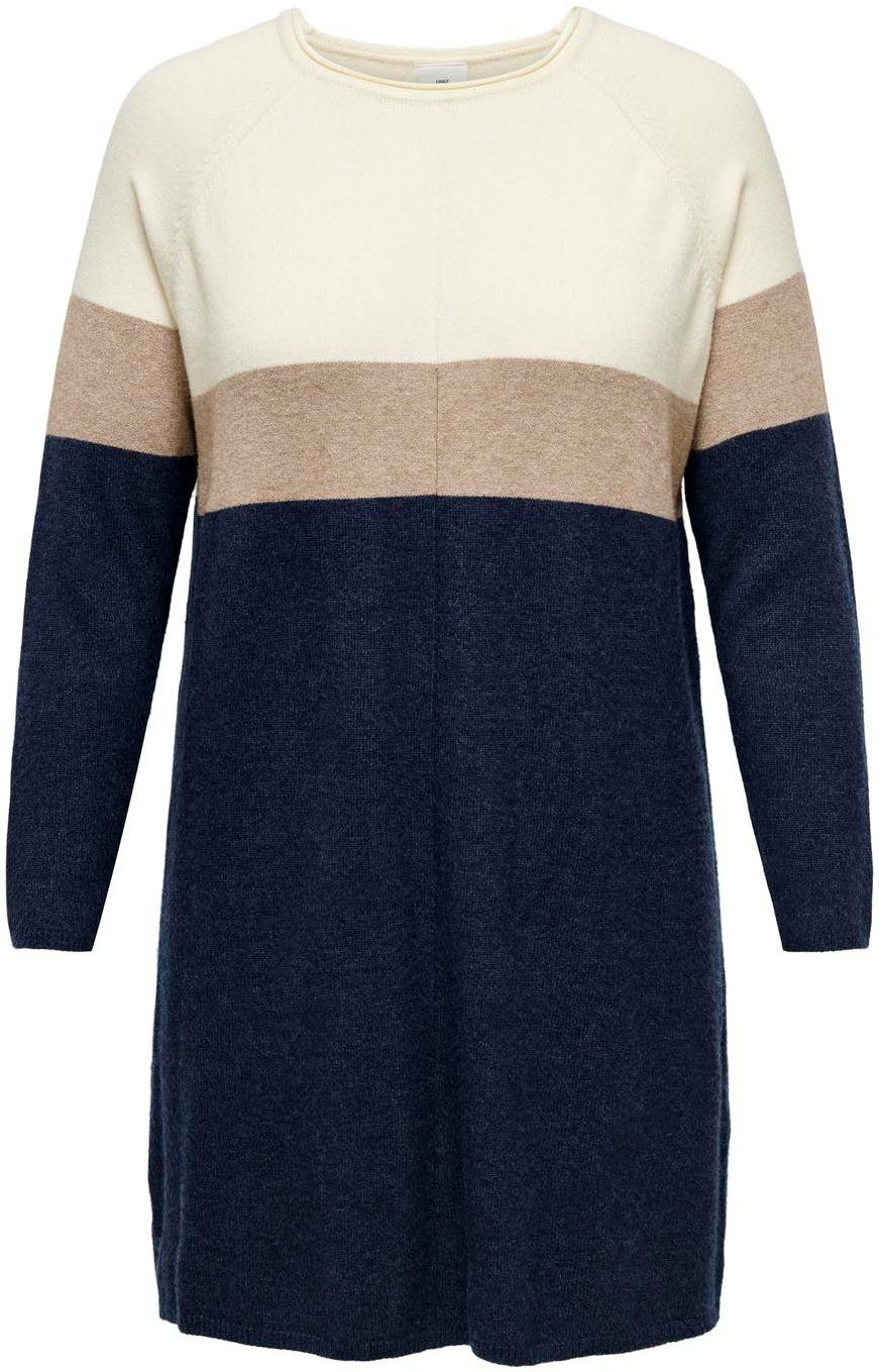 ONLY CARMAKOMA Gebreide jurk CARLAURA L/S ABK DRESS KNT