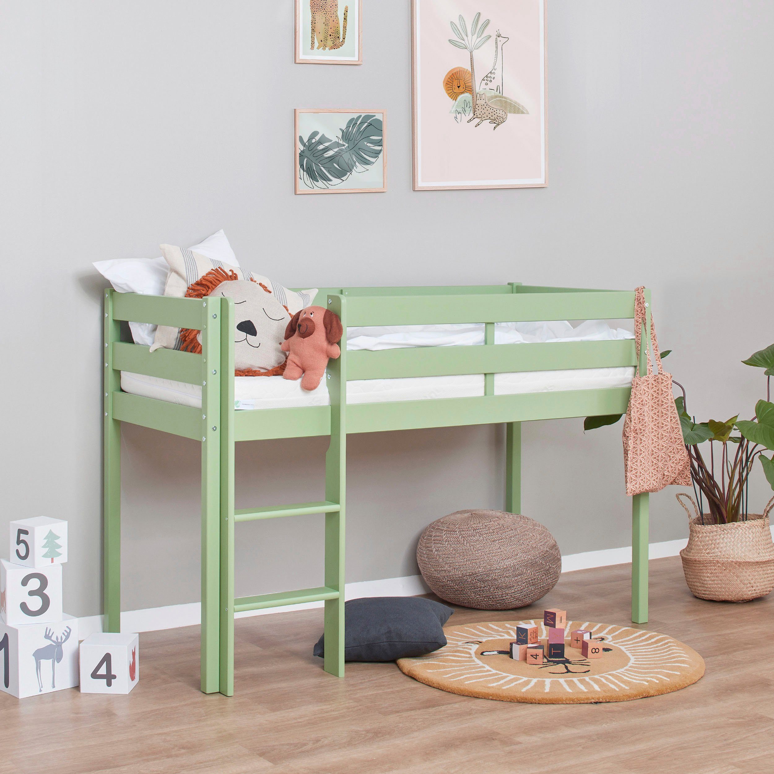 Hoppekids Speelbed ECO COMFORT, hoogslaper, deelbaar in 2 eenpersoonsbedden
