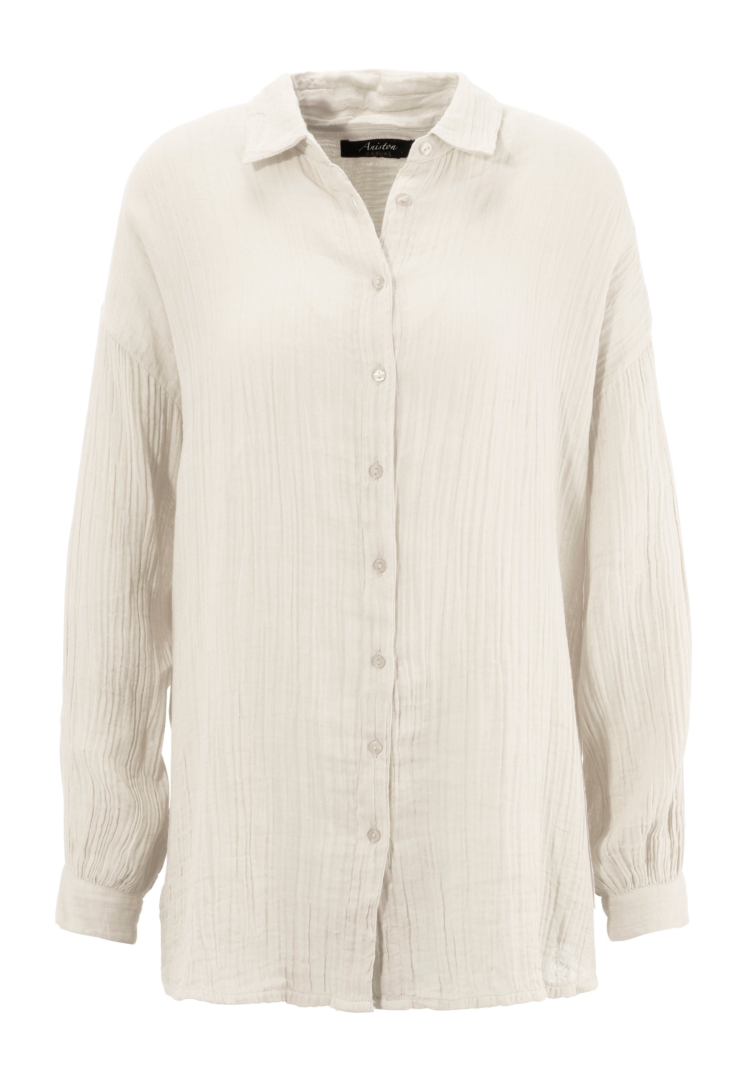 Aniston CASUAL Overhemdblouse in trendy musselin-kwaliteit
