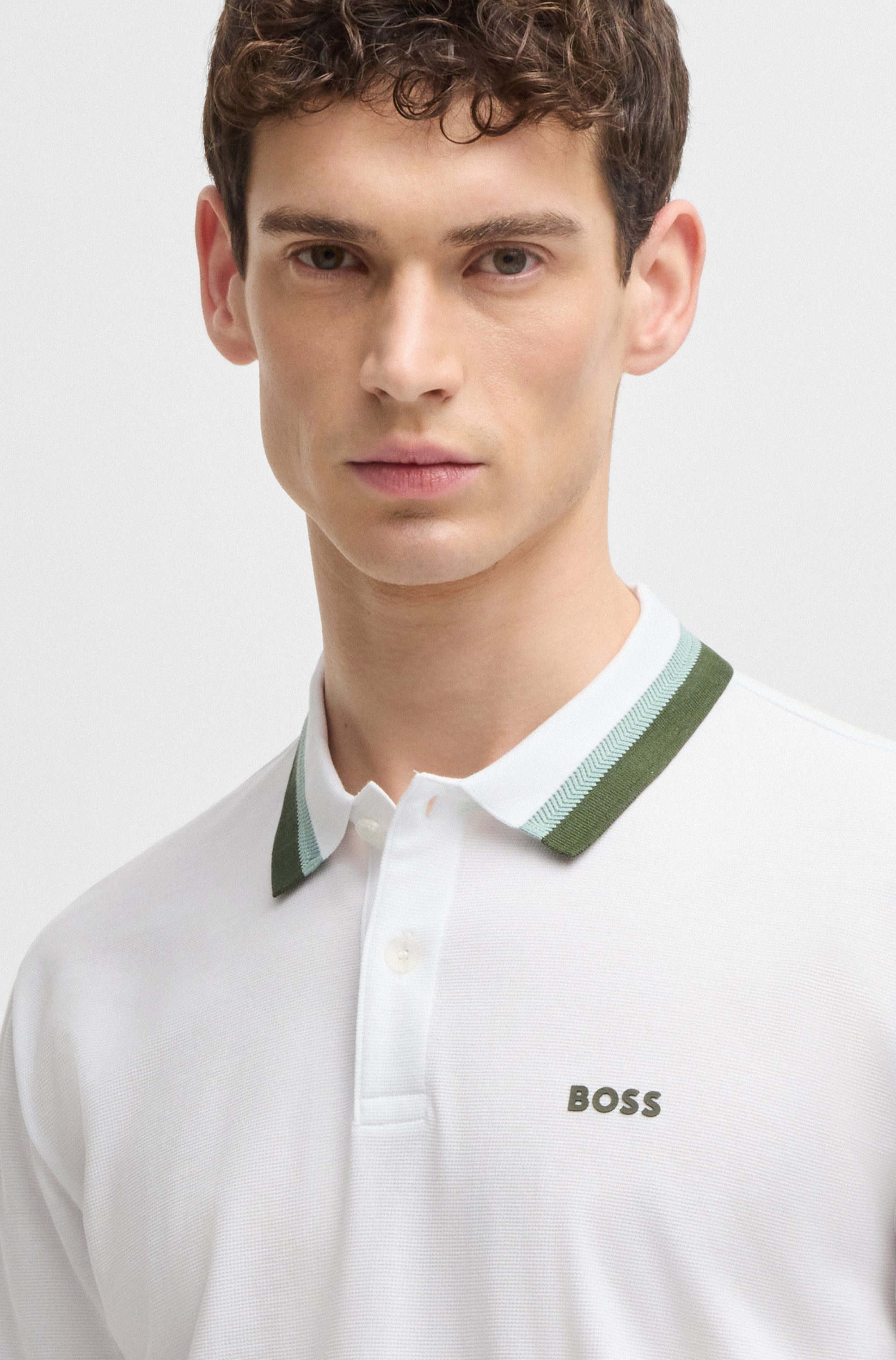 BOSS GREEN Poloshirt Paddy AP Herit met contrastkleurige details