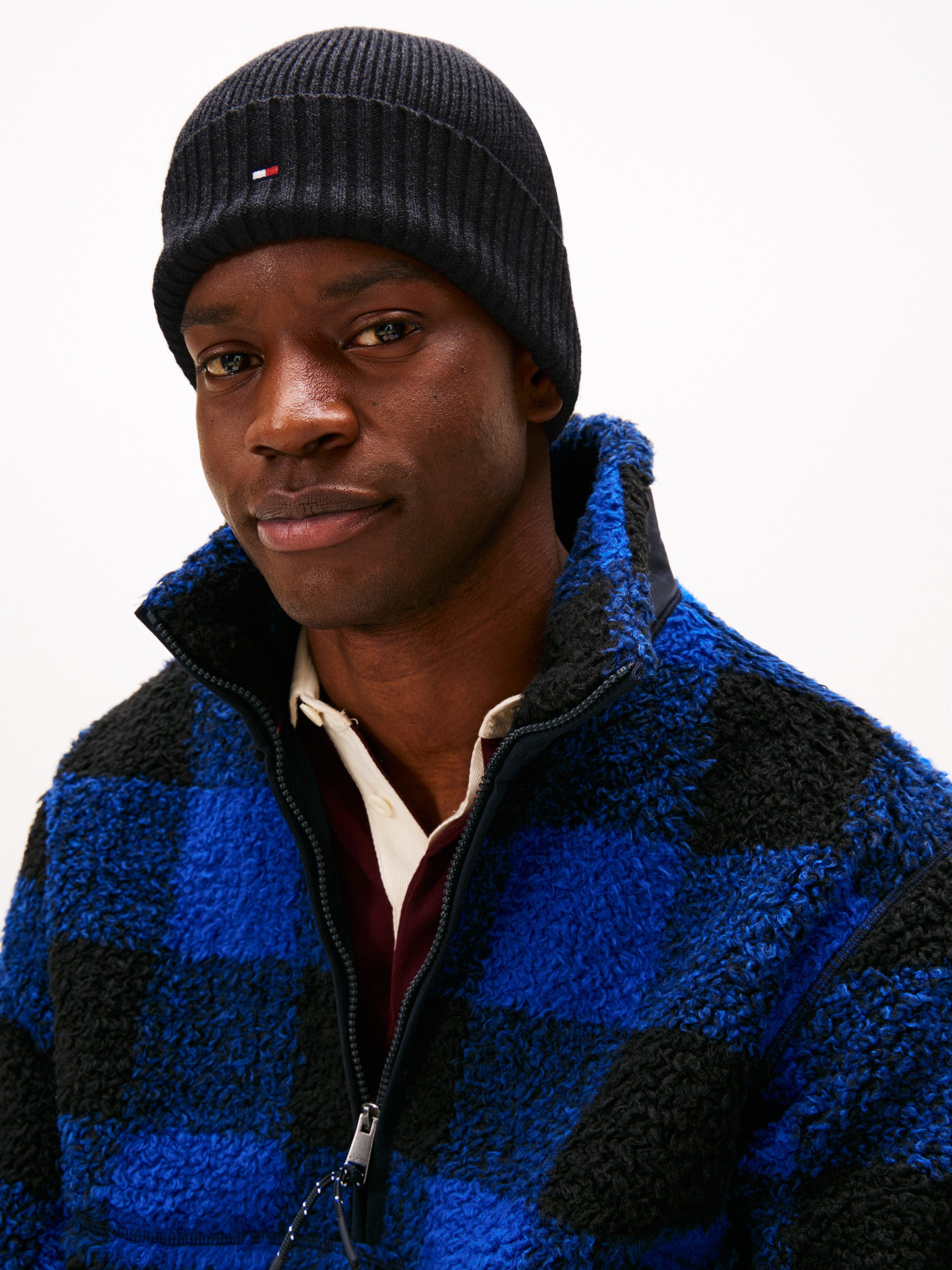 Tommy Hilfiger Gebreide muts TH FLAG PIMA COTTON BEANIE