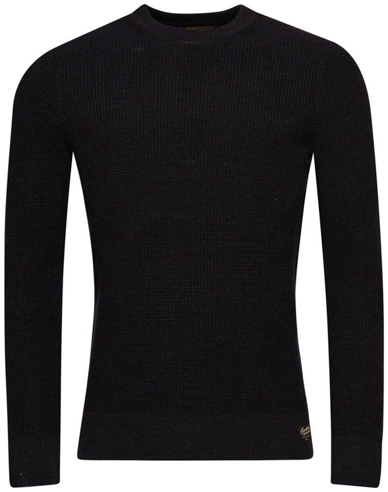 Superdry Gebreide trui TEXTURED CREW KNIT JUMPER met gestructureerd wafelbreipatroon