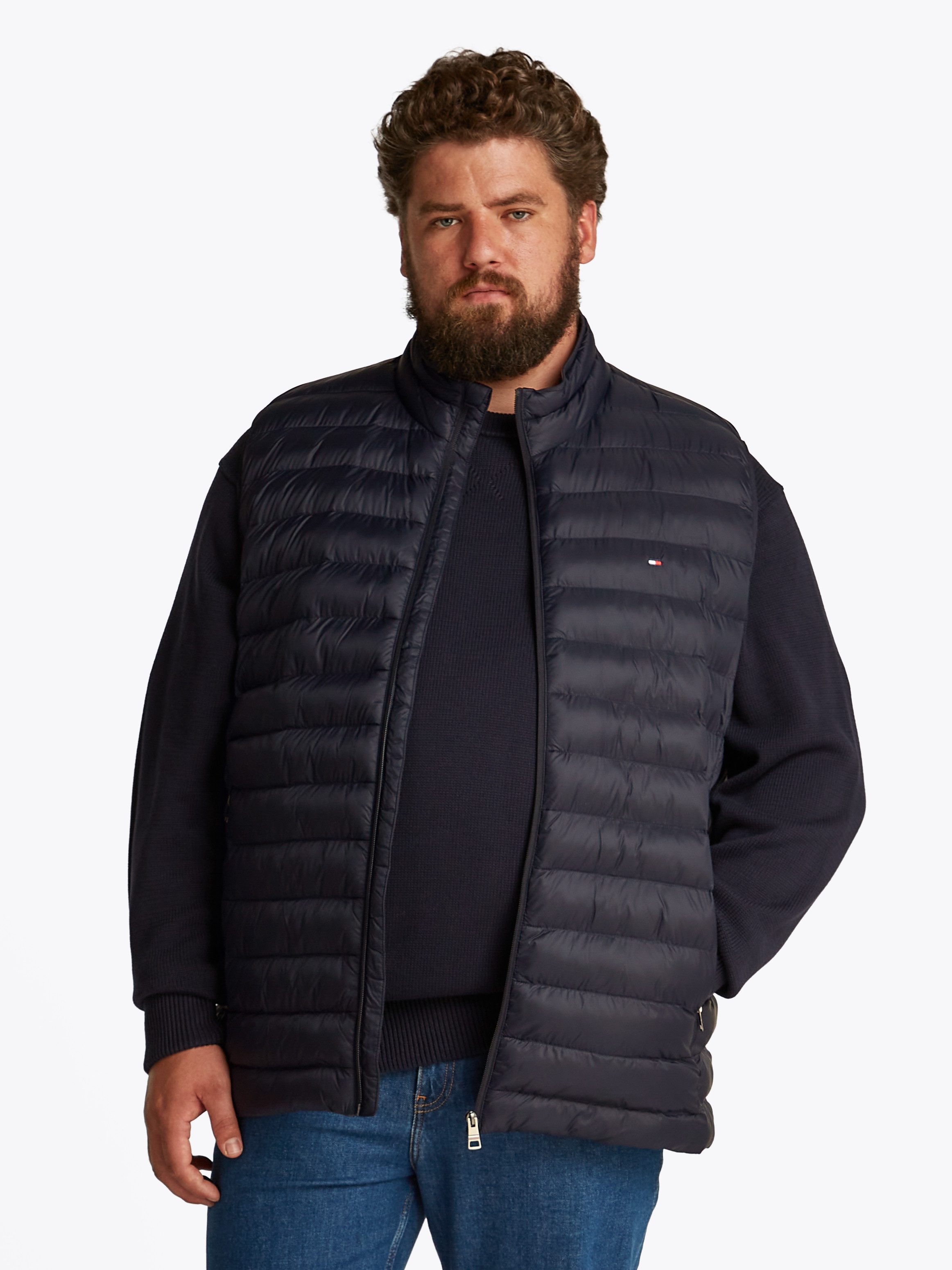 Tommy Hilfiger Bodywarmer BT-PACKABLE RECYCLED VEST-B in grote maten, logoborduring