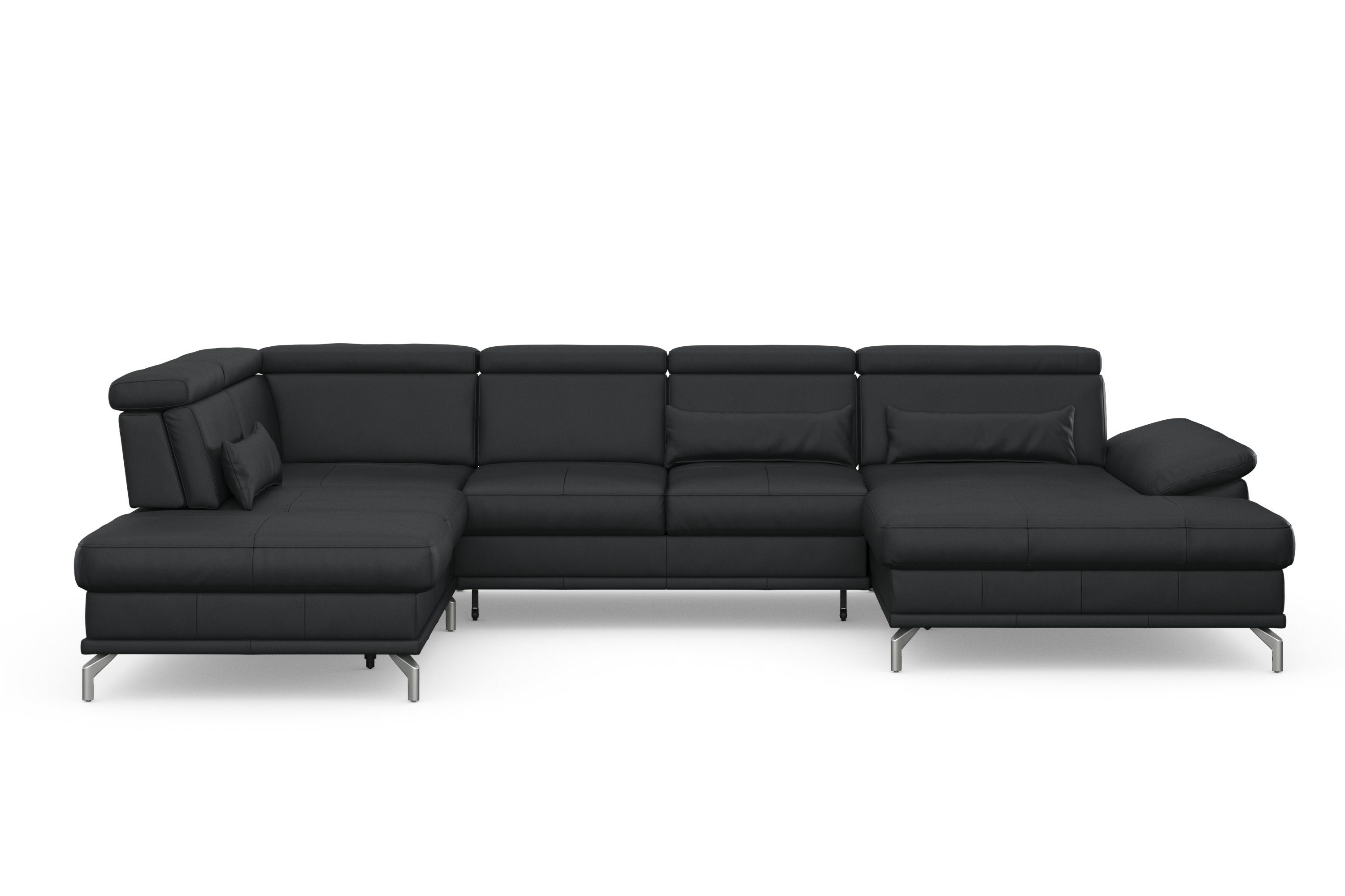 sit&more Zithoek Cabrio U-vorm, met zitdiepteverstelling, arm- en hoofdsteunverstelling