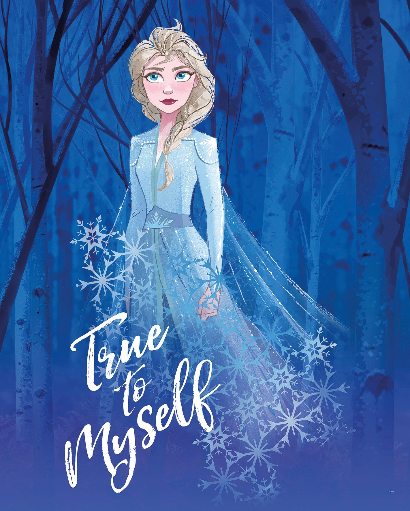 Komar wanddecoratie Frozen 2 Elsa true to myself, zonder lijst