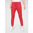 please jeans jogpants pl51g in relax fit met praktische elastische band rood
