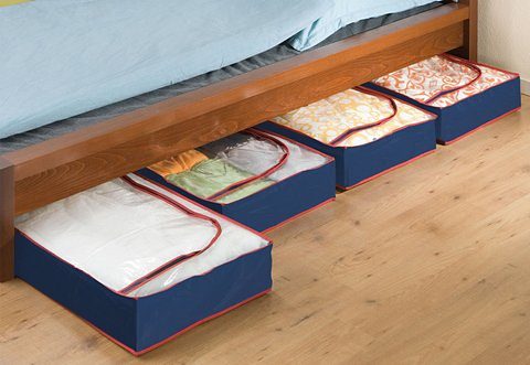 WENKO Onderbedlade van recyclebaar materiaal (set, 4 stuks)