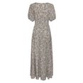 vivance maxi-jurk met bloemetjesdessin grijs