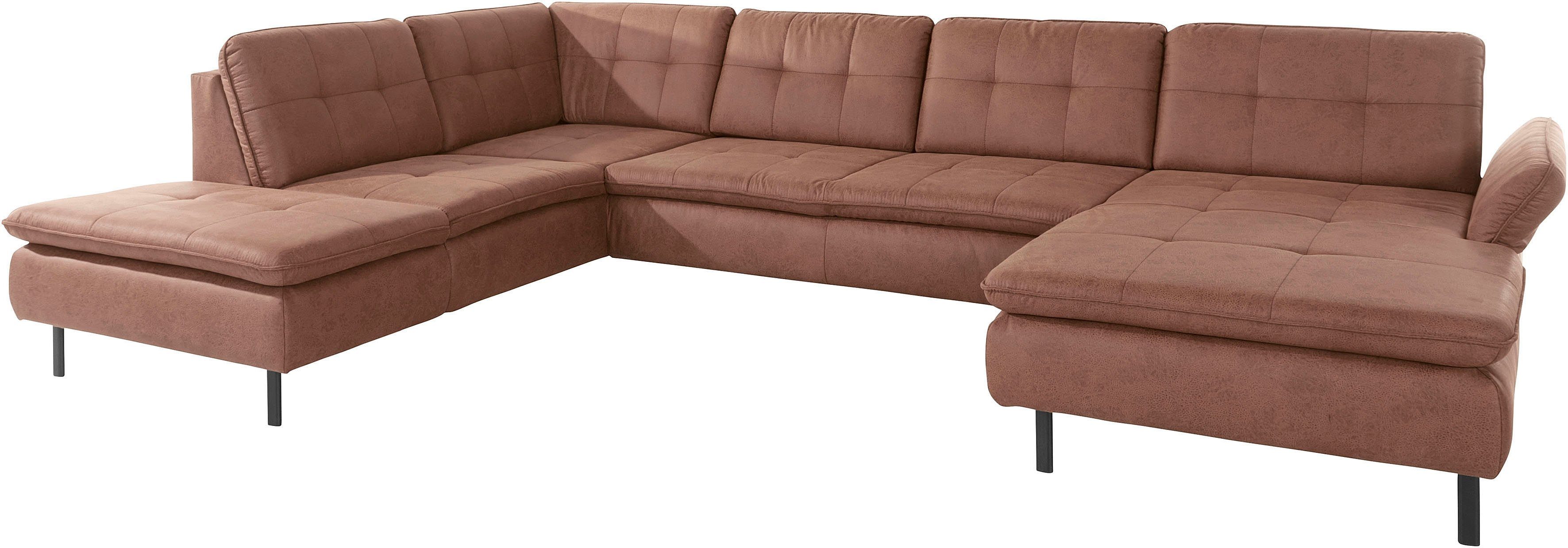 INOSIGN Zithoek Birkholm U-vorm Verstelbare armleuningen, ook in Easy Clean bekleding - met water te reinigen