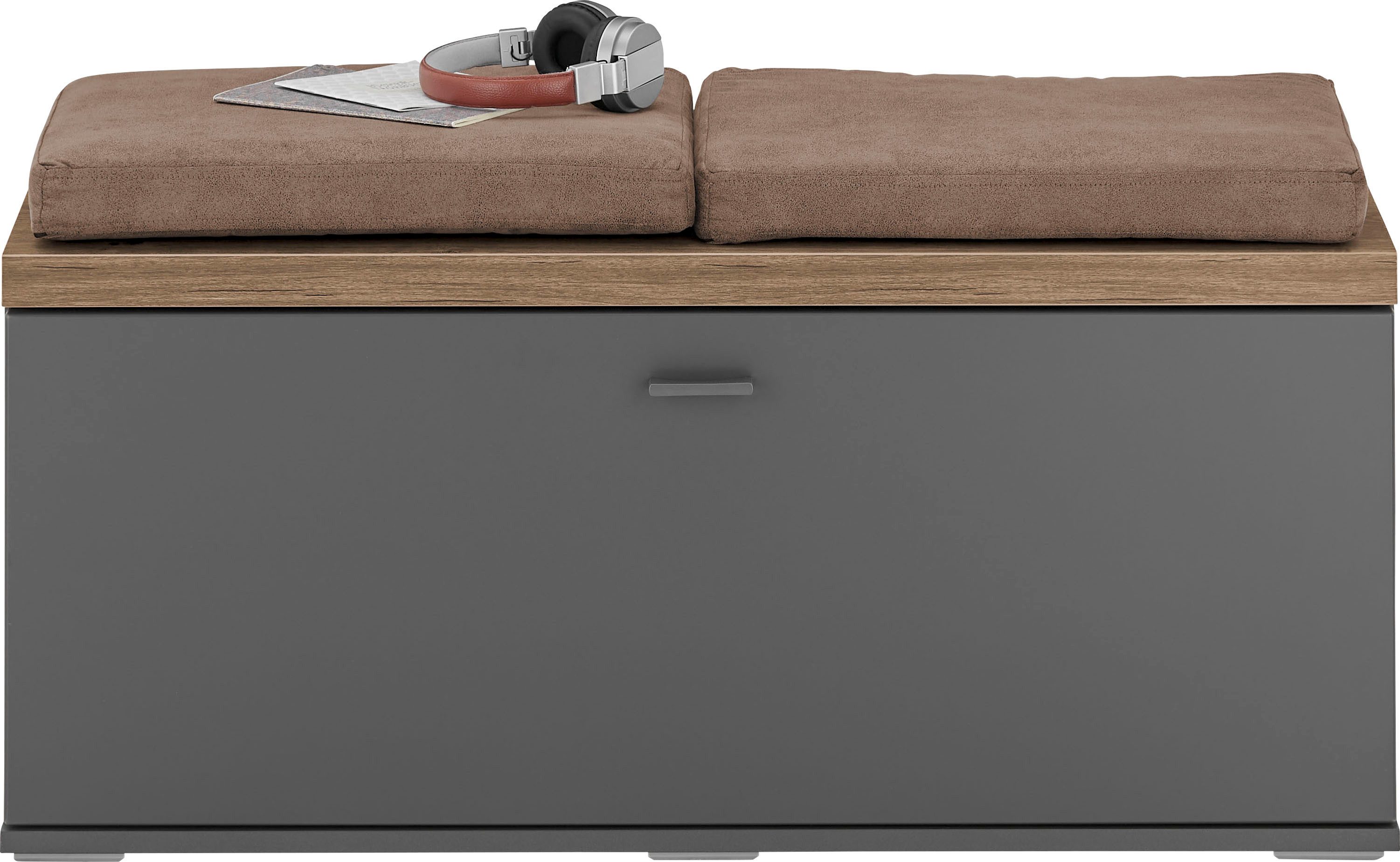 set one by Musterring Zitbank Lancaster Dielen met een flap, verkrijgbaar in twee kleuren, b 100 x h 44 cm