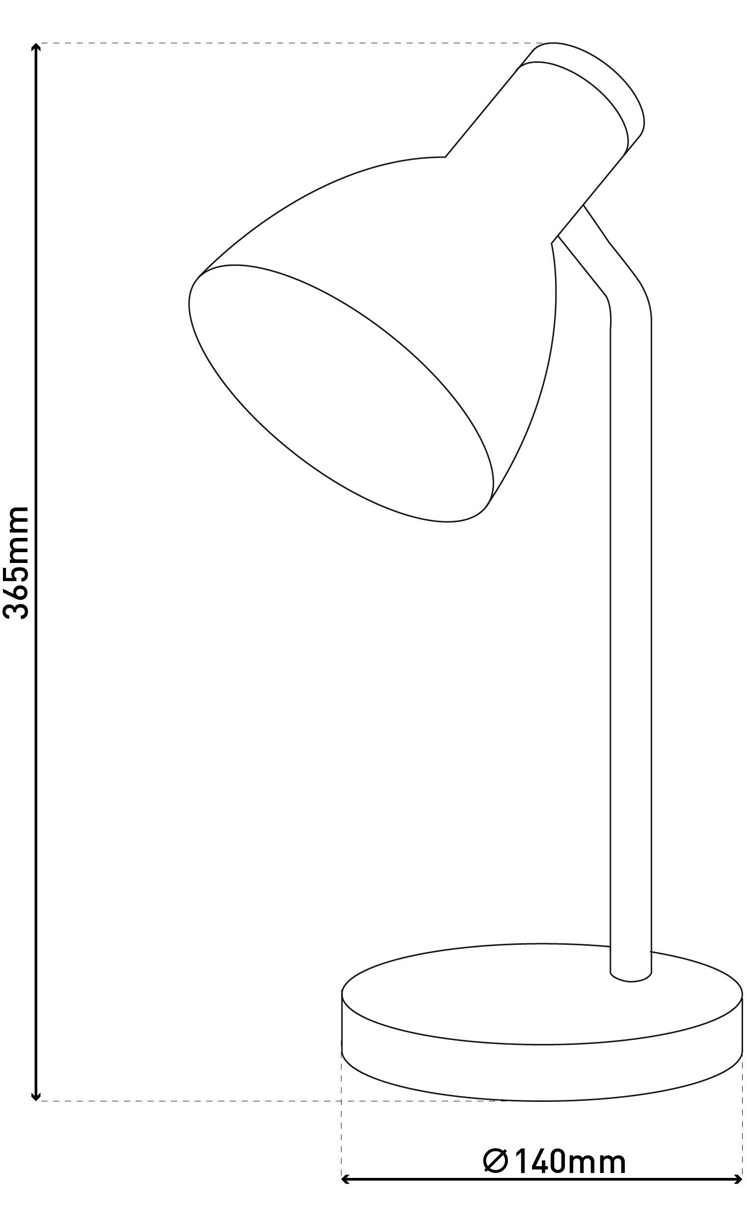 näve Bureaulamp Marie Voet en kap deels van hout, kap flexibel beweegbaar, E14 (1 stuk)