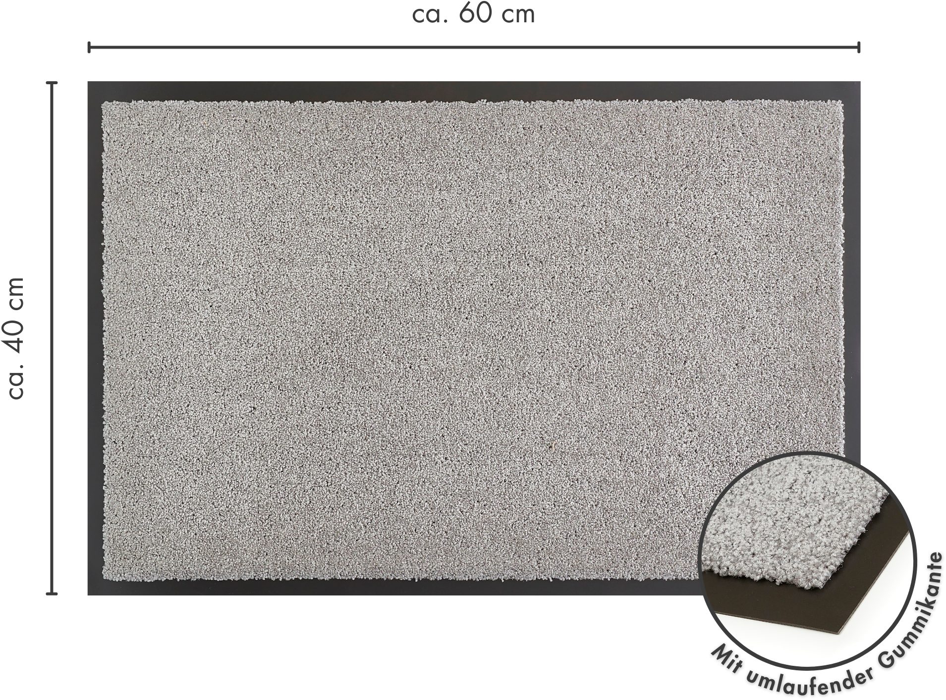 my home Mat Emil, Made in Netherlands Vuilafstotende mat, effen kleuren, antislip, onderhoudsvriendelijk