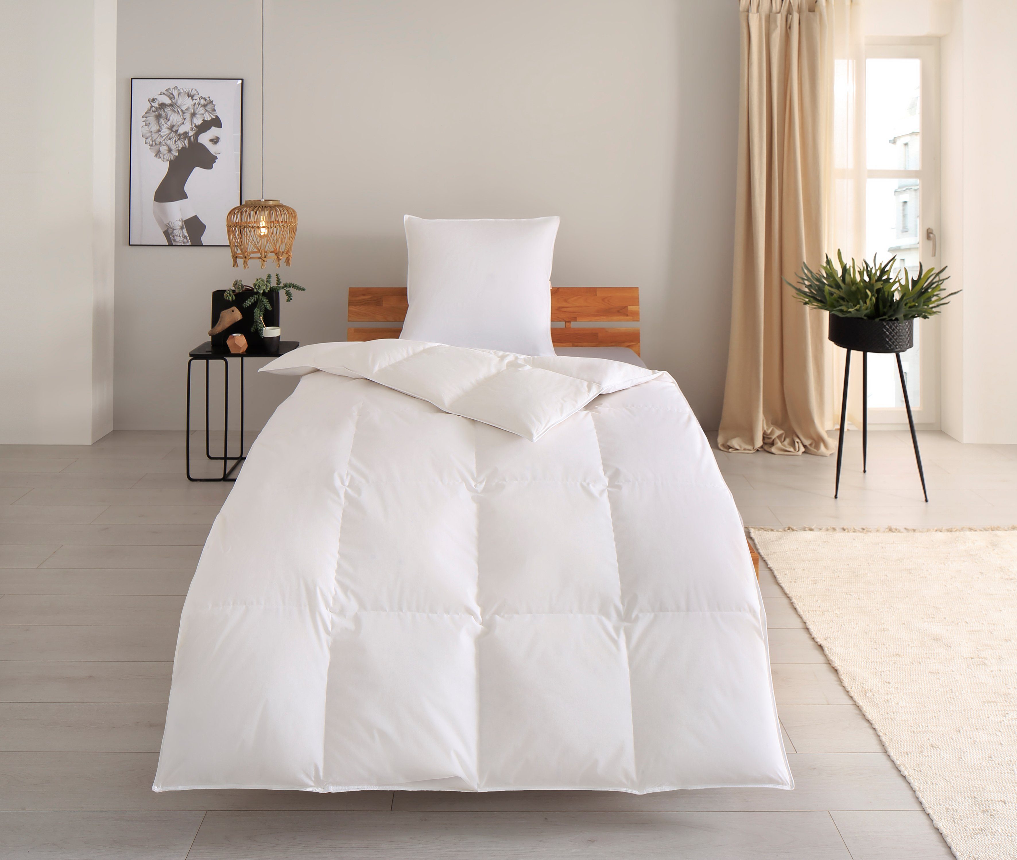 OTTO products Donzen dekbed + veren kussen Jannika plasticvrije verpakking! (voordeelset)