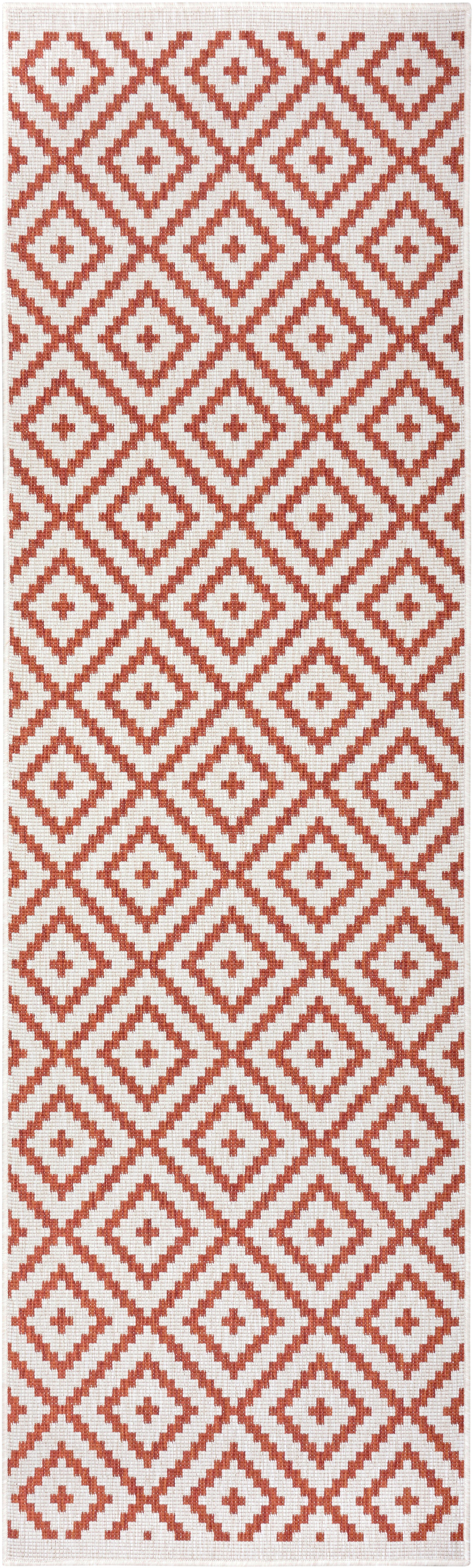 my home Loper Ronda tweezijdig te gebruiken kleed Sisal-look, platweefsel, in- en outdoor, geometrisch boho design