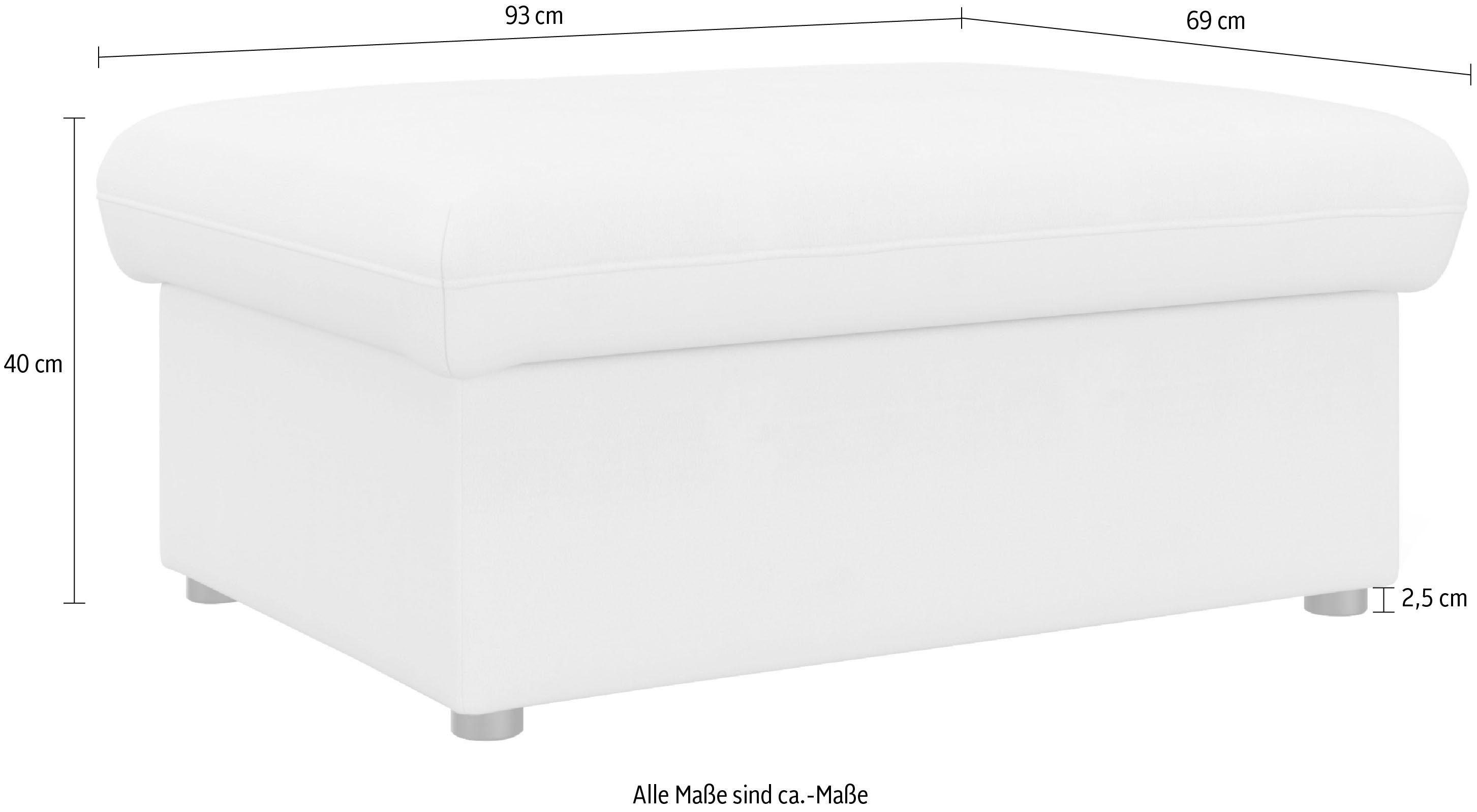 DOMO collection Hocker Topmatras met golfvering, op kunststof glijders