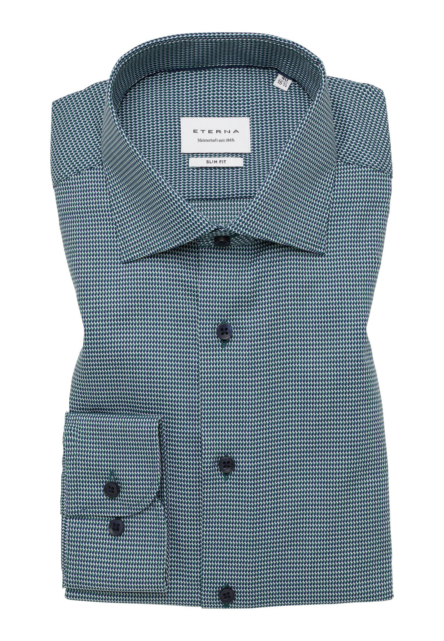 Eterna Overhemd met lange mouwen Slim fit NON IRON (strijkvrij)