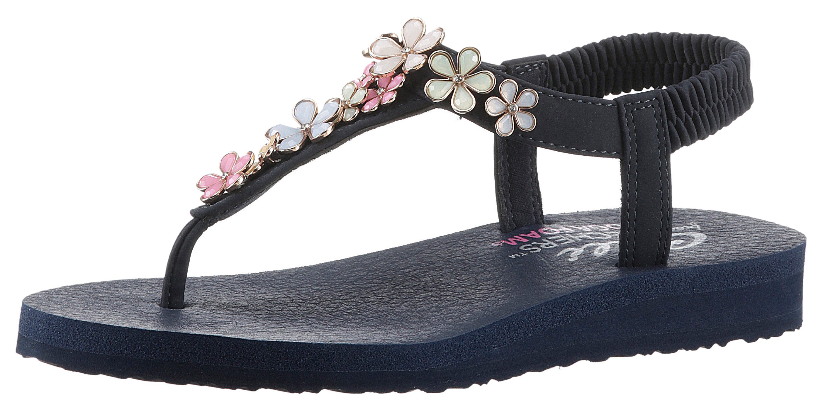 Skechers Sandalen MEDITATION GLASS DAISY met zomerse bloemapplicatie