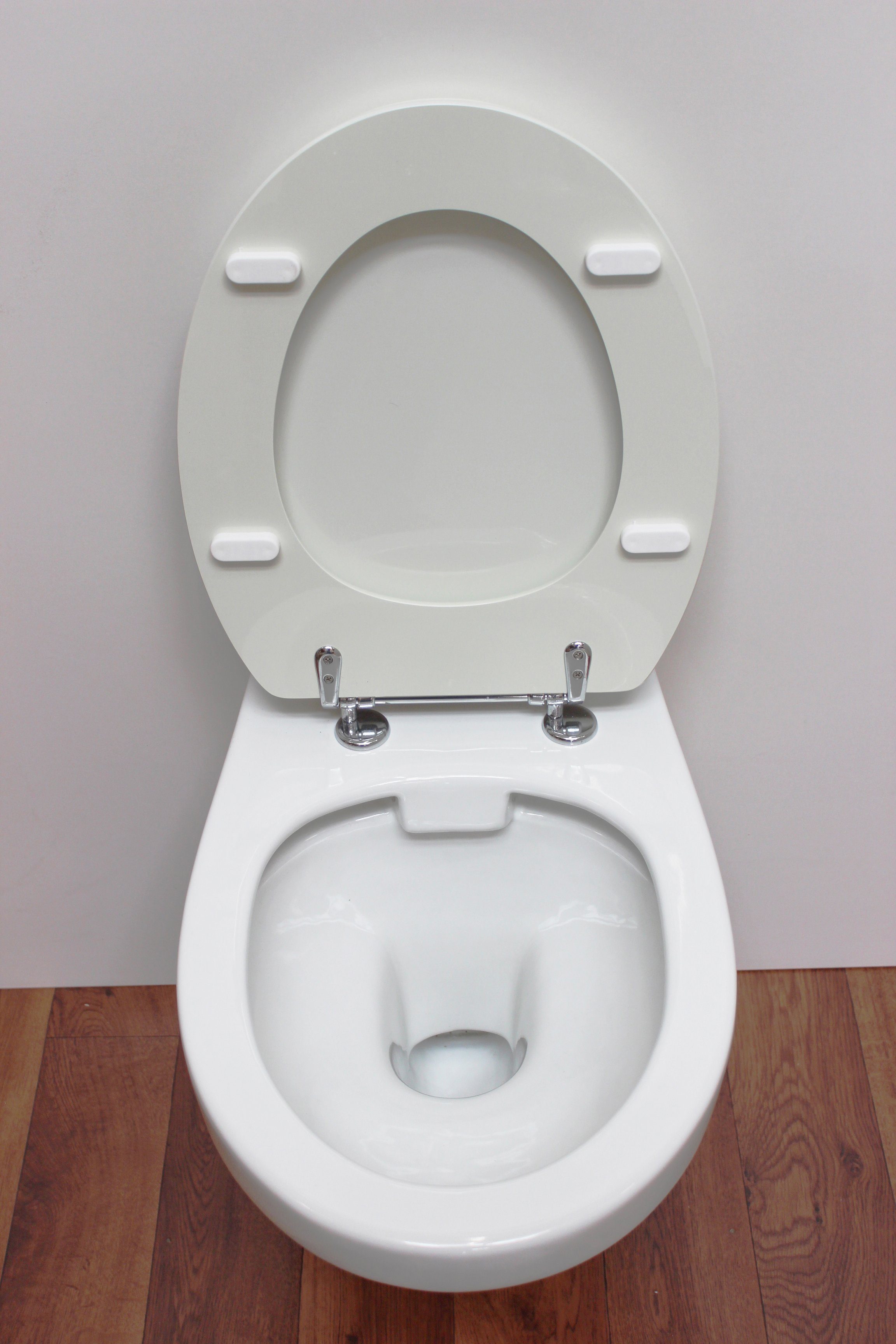 ADOB Toiletzitting Strepen met messingverchroomde scharnieren
