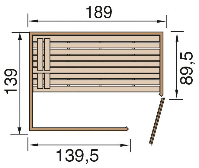 weka Sauna Valida hoek 1 5,4 kw kachel met interne bediening, met raam