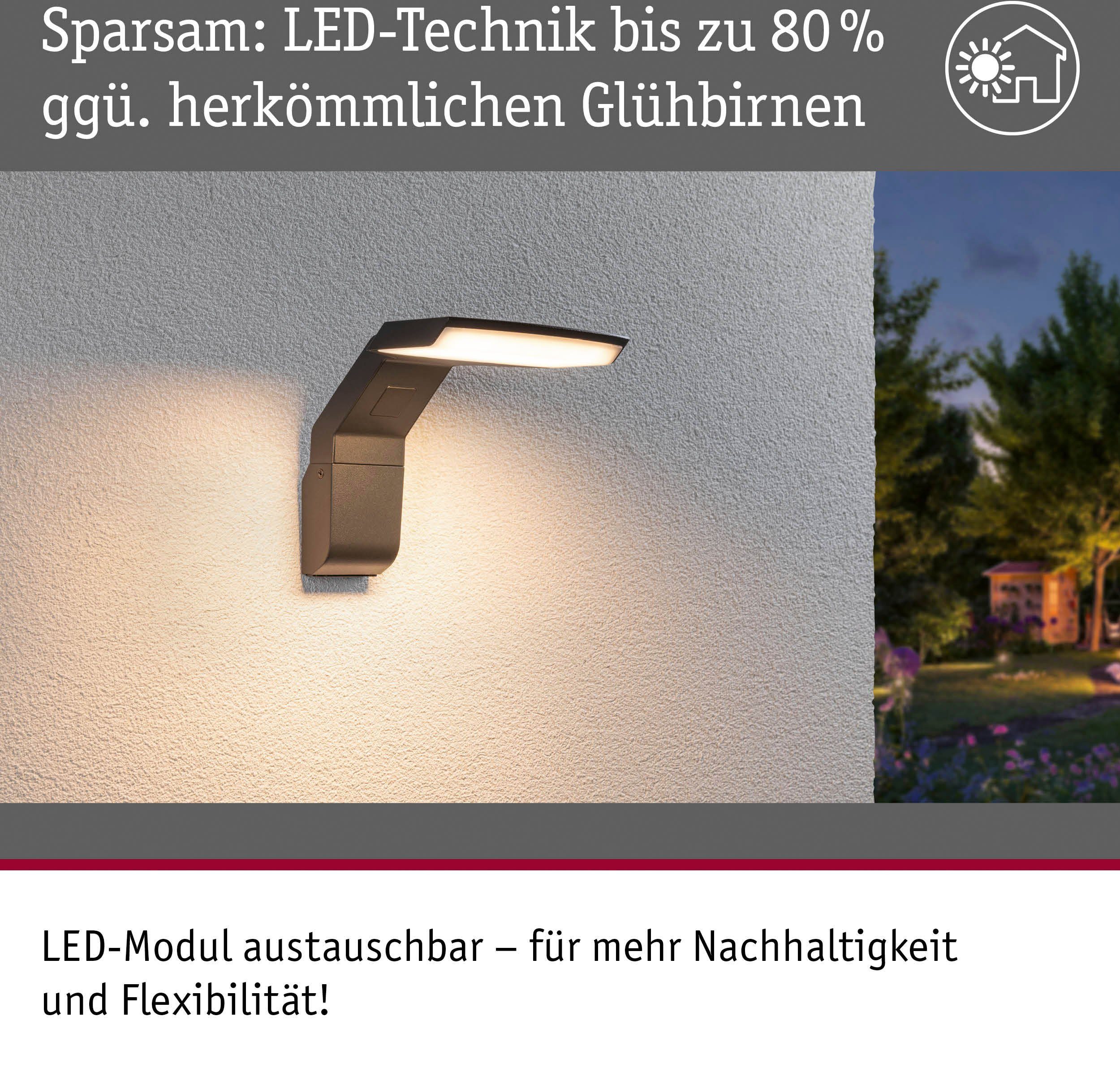 Paulmann Led-wandlamp voor buiten Zenera 230V Antraciet 2.200 - 3.000 K insectvriendelijk en zeewaterbestendig