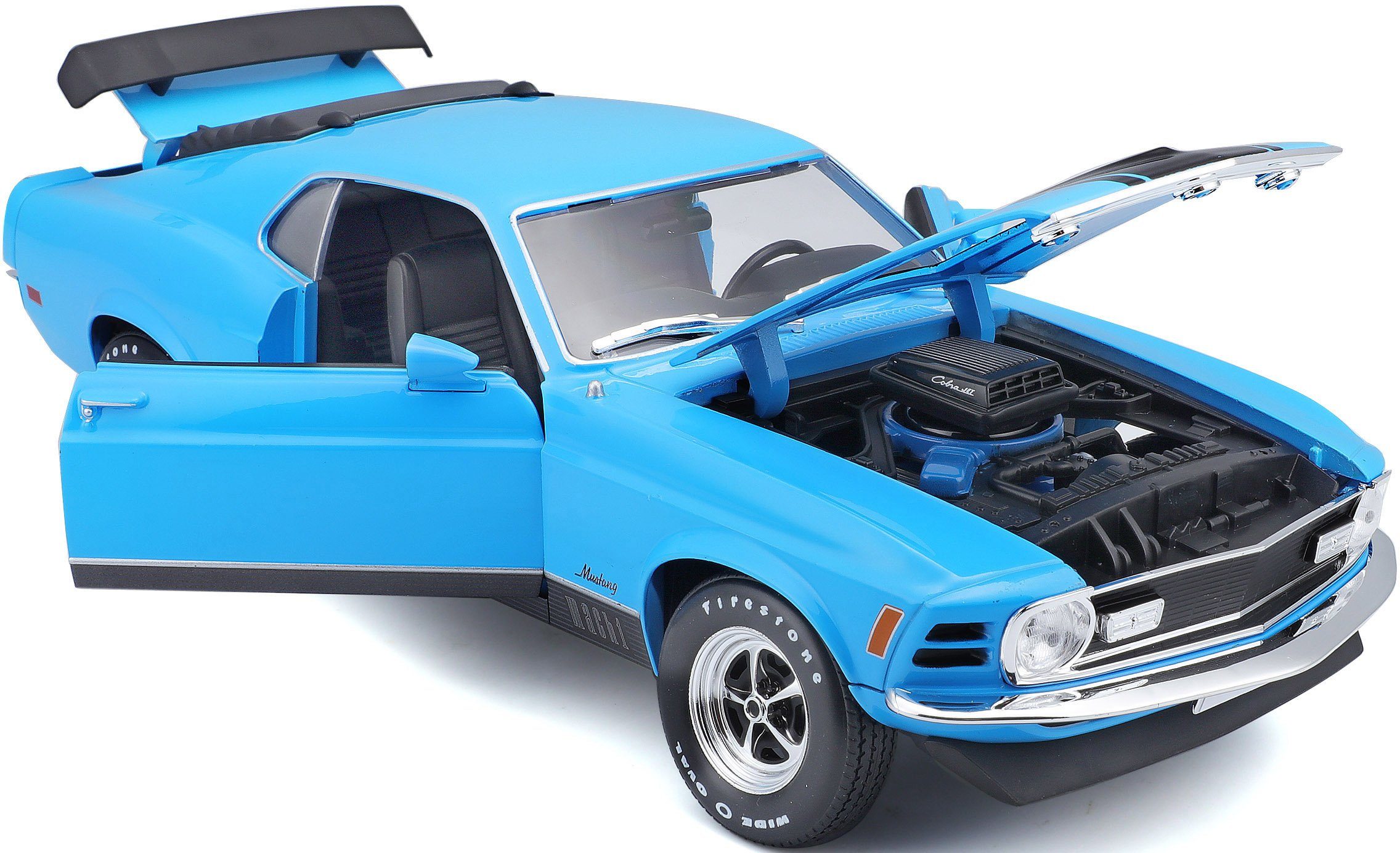 Maisto® Modelauto Ford Mustang Mach 1, 70, blauw