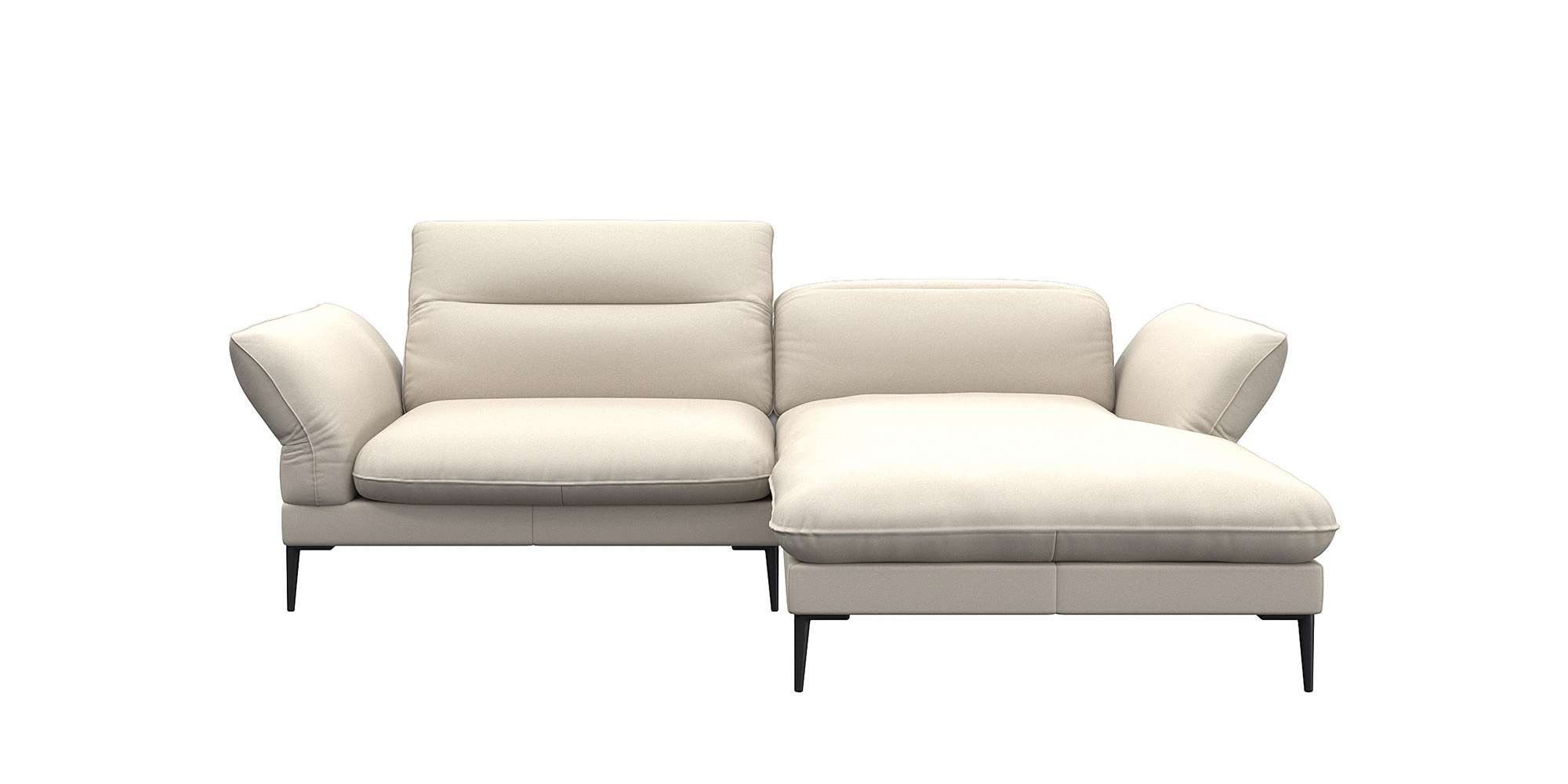 FLEXLUX Hoekbank Salino, functionele bank met recamiere, relaxbank, hoekbank Bank met arm- en hoofdeinde verstellingen, koudschuim & staalgolven