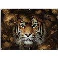 reinders! poster tijger lichte en waterdichte tuinposter voor buiten bruin