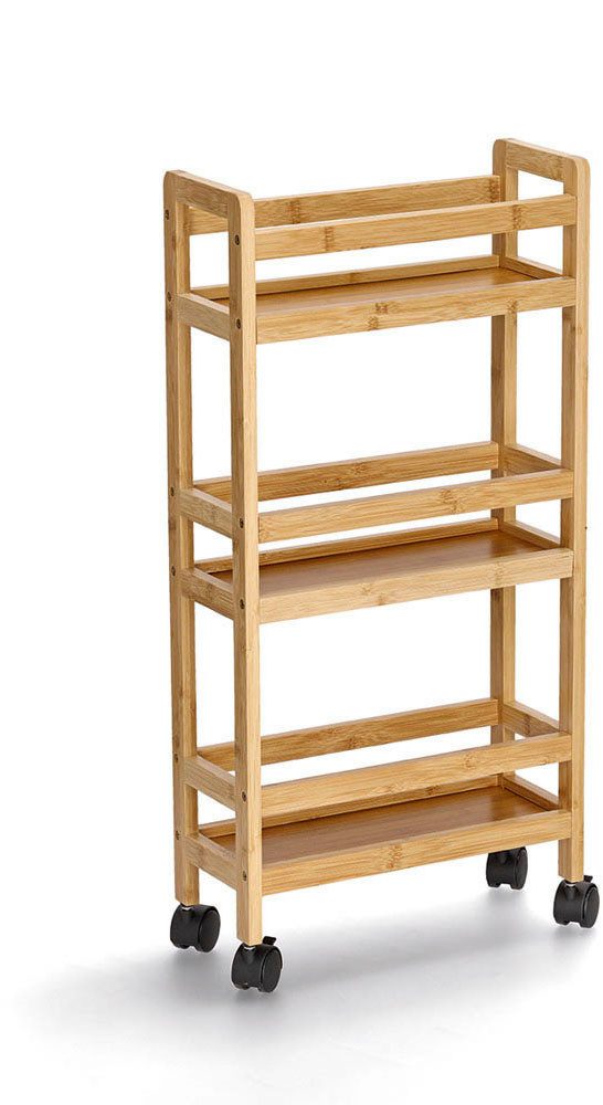 Zeller Present Trolley natuurlijk, bamboe / mdf, incl. 4 wielen