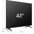 hisense led-tv 43a6fg, 108 cm - 43 ", 4k ultra hd, smart tv zwart