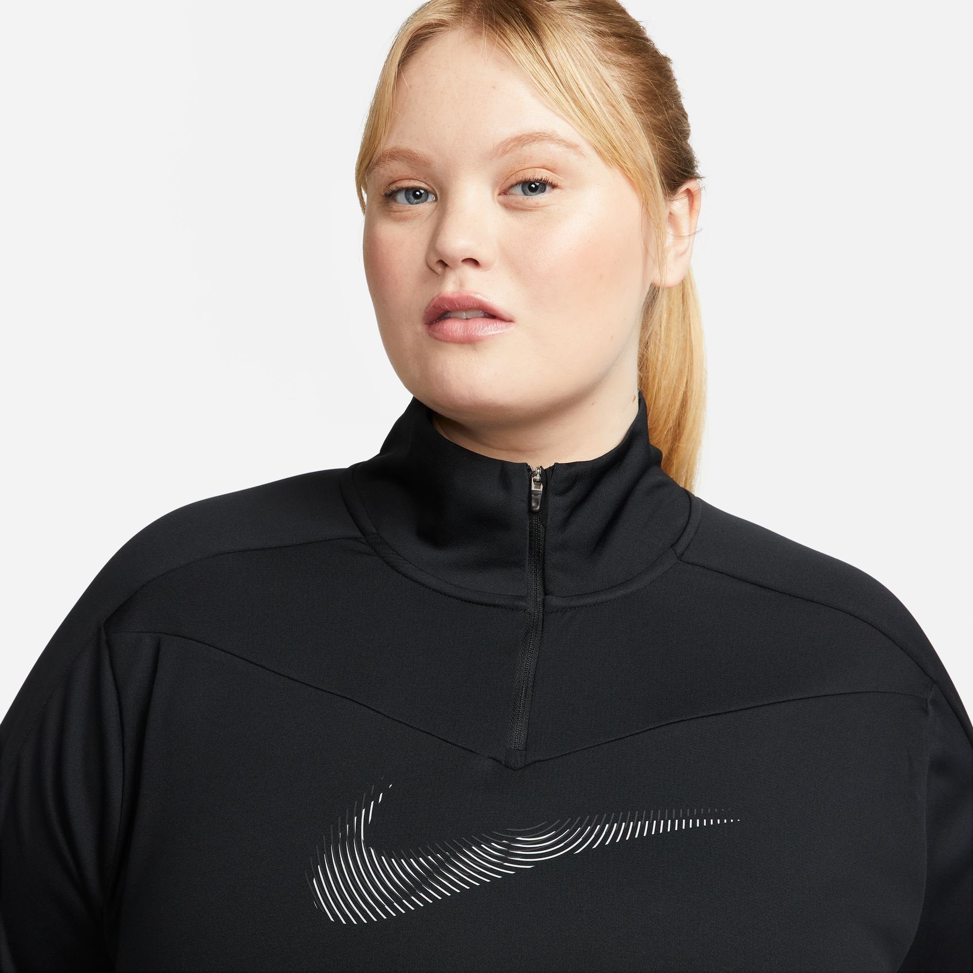 Nike Runningshirt DRI-FIT SWOOSH WOMEN'S 1 -ZIP RUNNING TOP (PLUS SIZE)