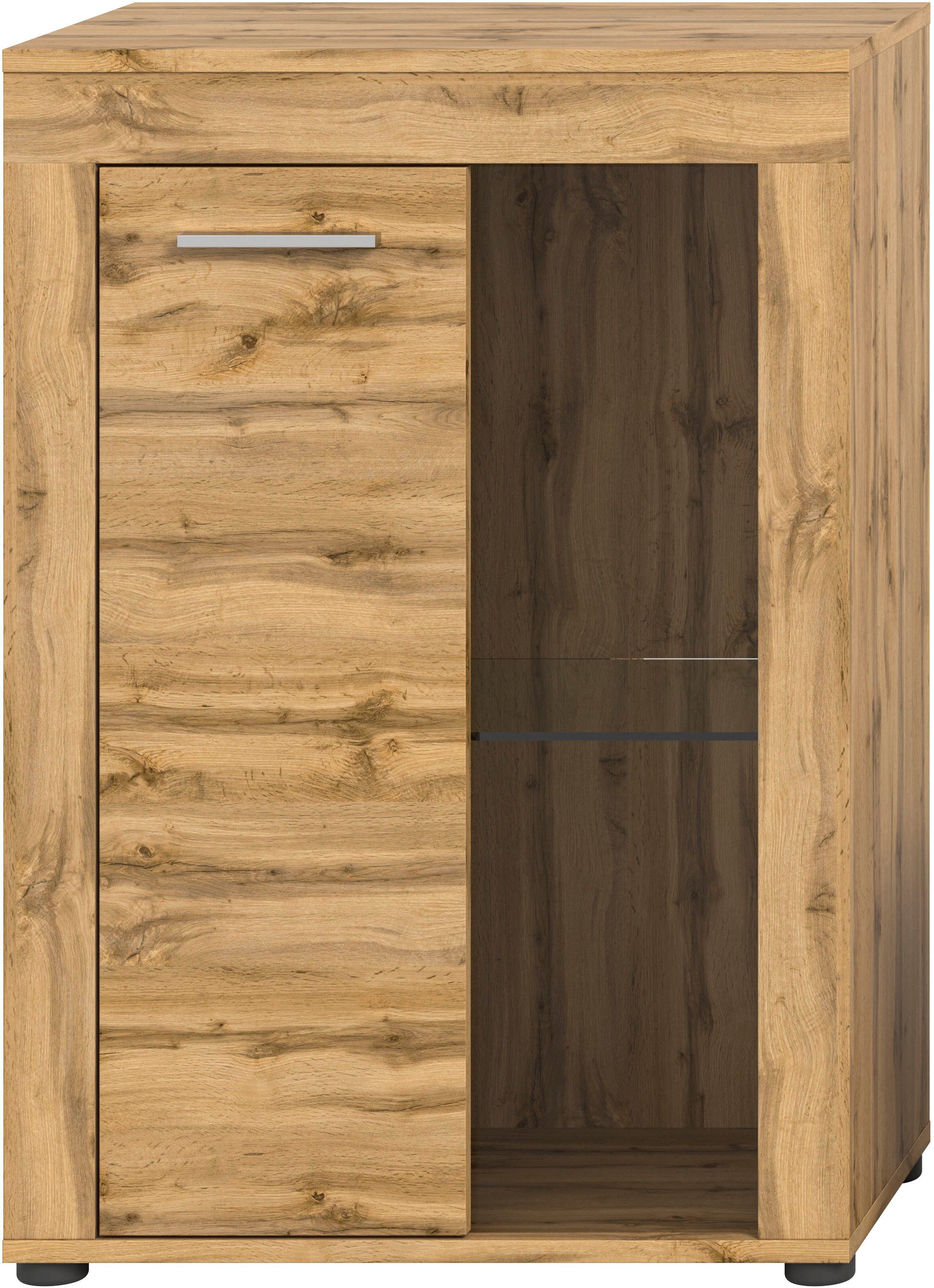 INOSIGN Vitrinekast Aosta, breedte 60 cm, staand of hangend, in verschillende kleuren Deurafdichting verwisselbaar, 1 glazen inlegvloer, hangvitrine, staande vitrine