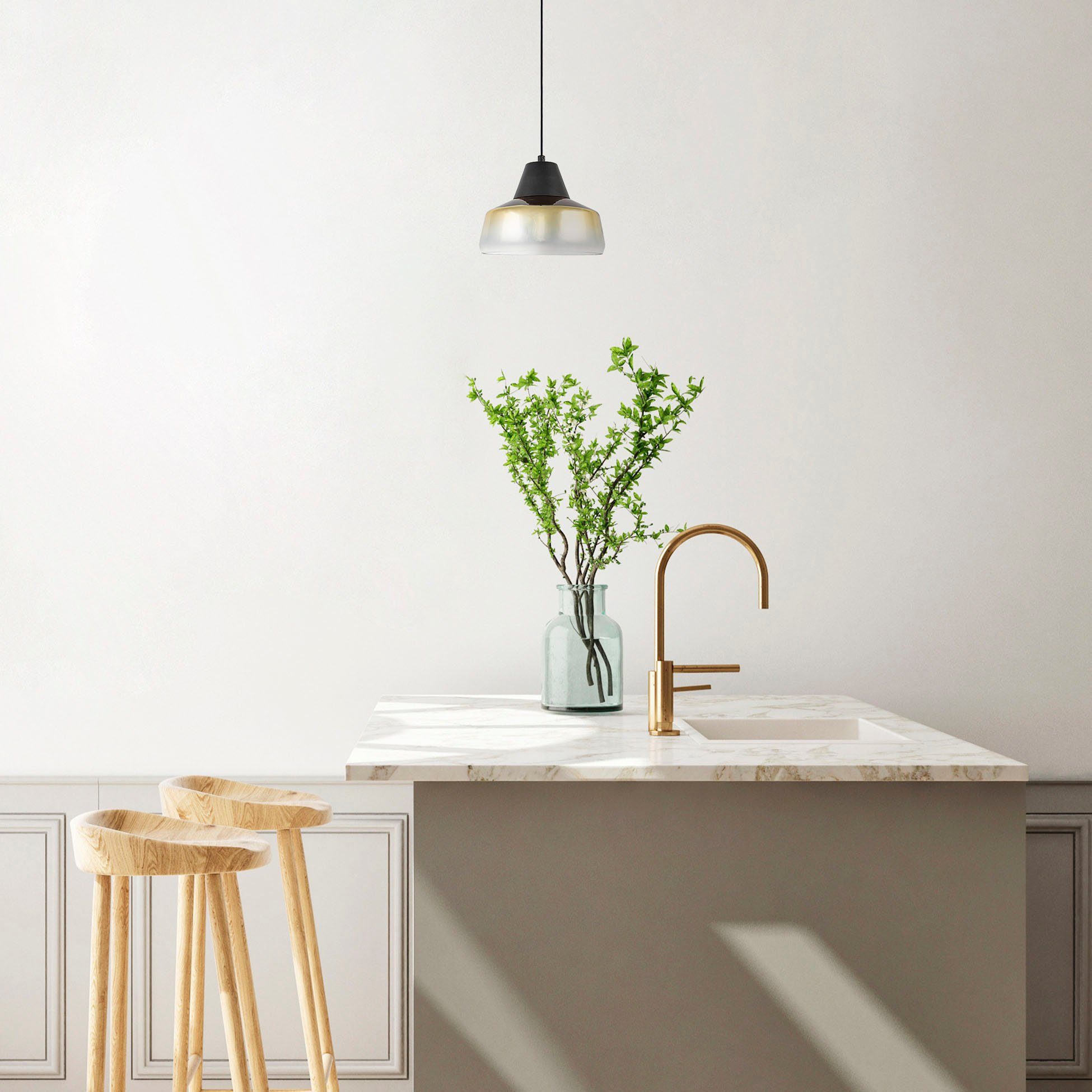 Paco Home Hanglamp Diara Glas eetkamer lamp hanglamp modern vintage industrieel E27