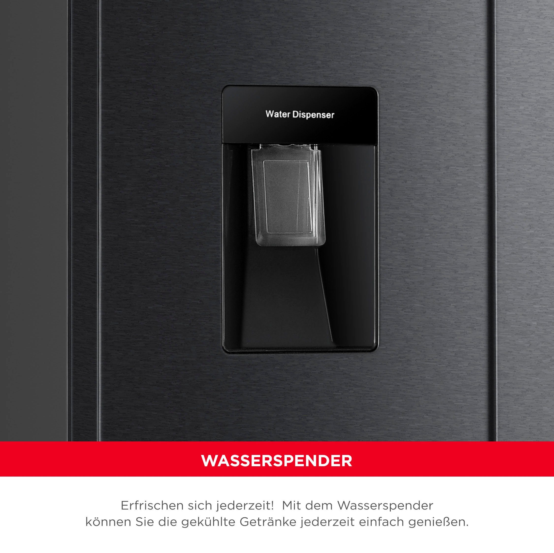 Hanseatic Multidoor HCDB18080DWDI NoFrost, waterdispenser, display, deuralarm