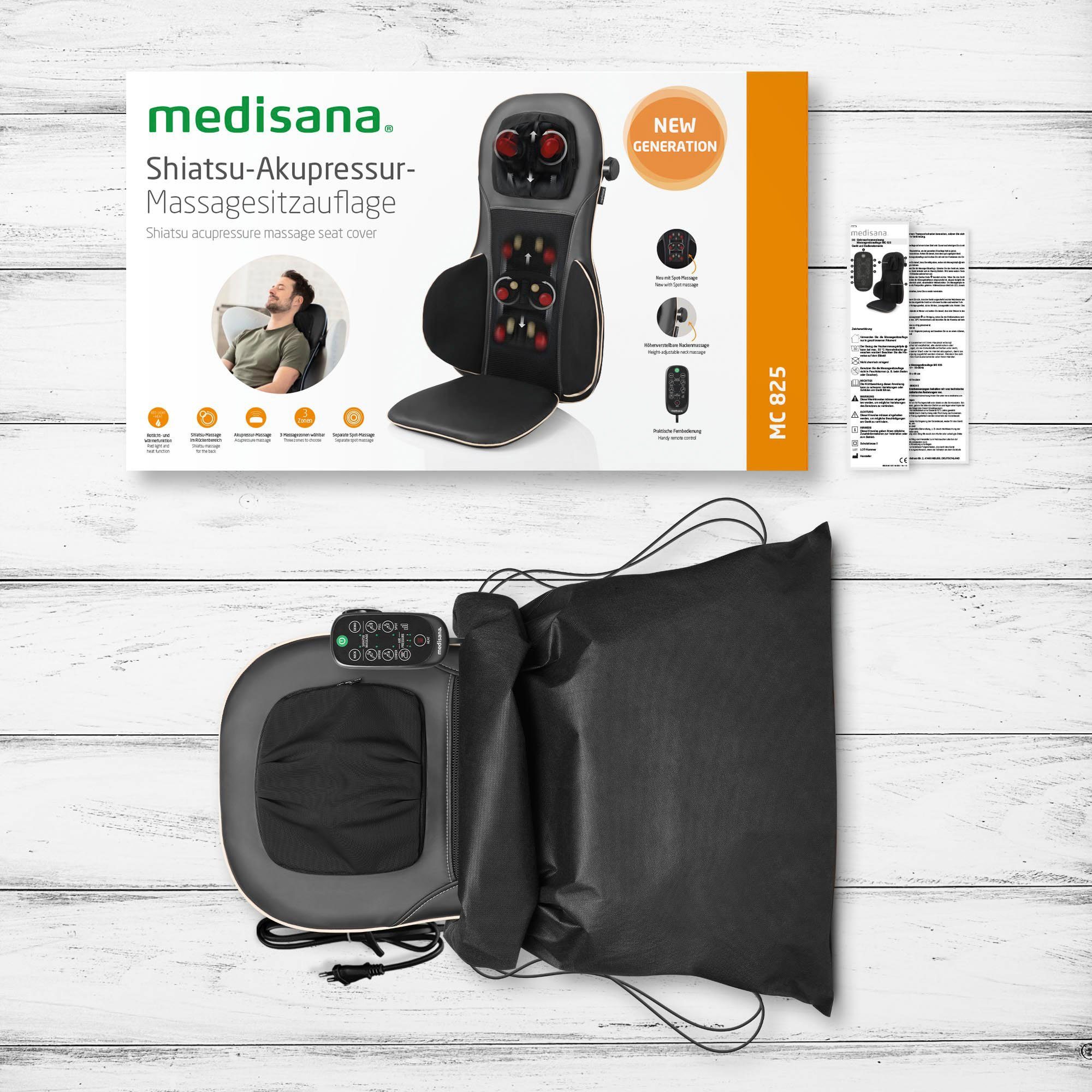 Medisana Shiatsu-massagekussen MC 825 met in te schakelen infrarood- en thermofunctie