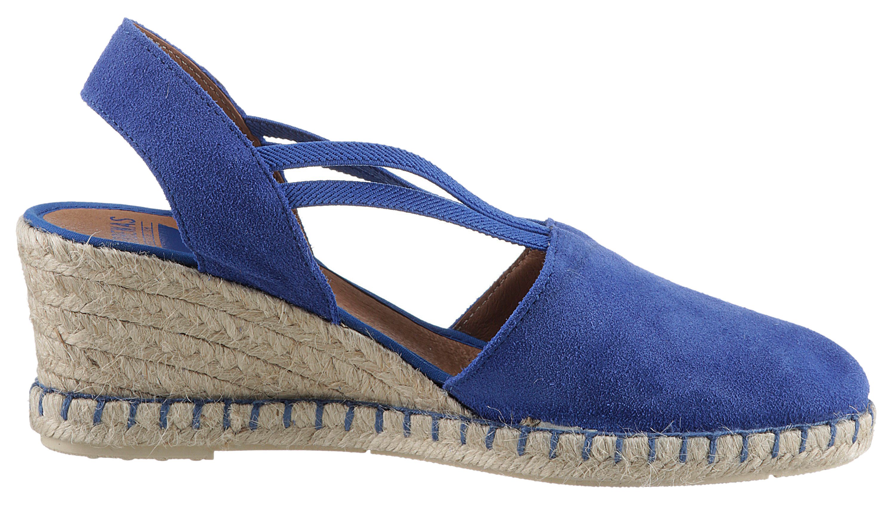 VERBENAS Sandaaltjes Maika Serraje zomerschoen, sandaal, sleehak, met jute bekleding