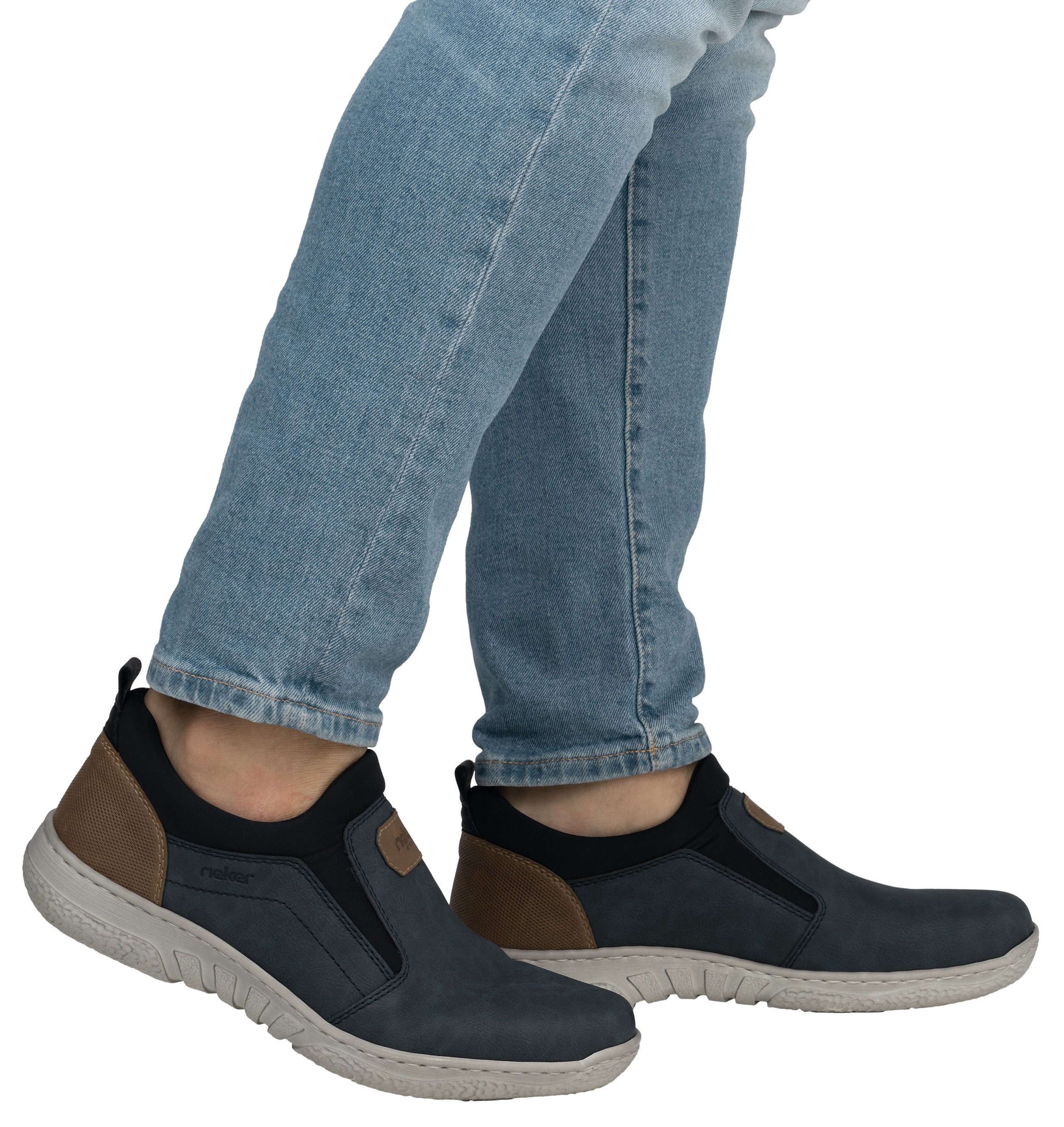 Rieker Slip-on sneakers , vrijetijdsschoen, lage schoen, sneaker met elastische band, om in te stappen