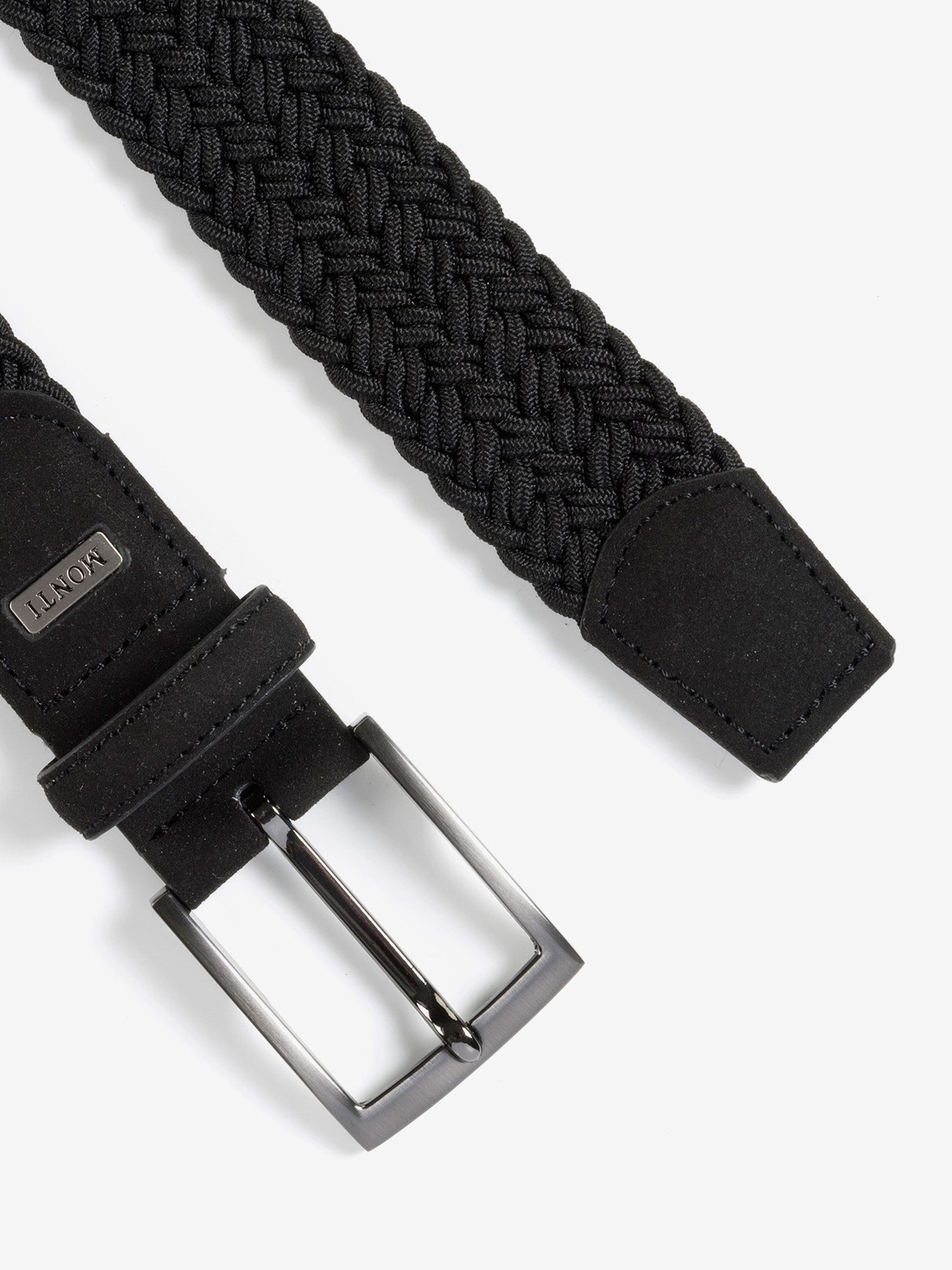 MONTI Leren riem Havanna Gevlochten riem