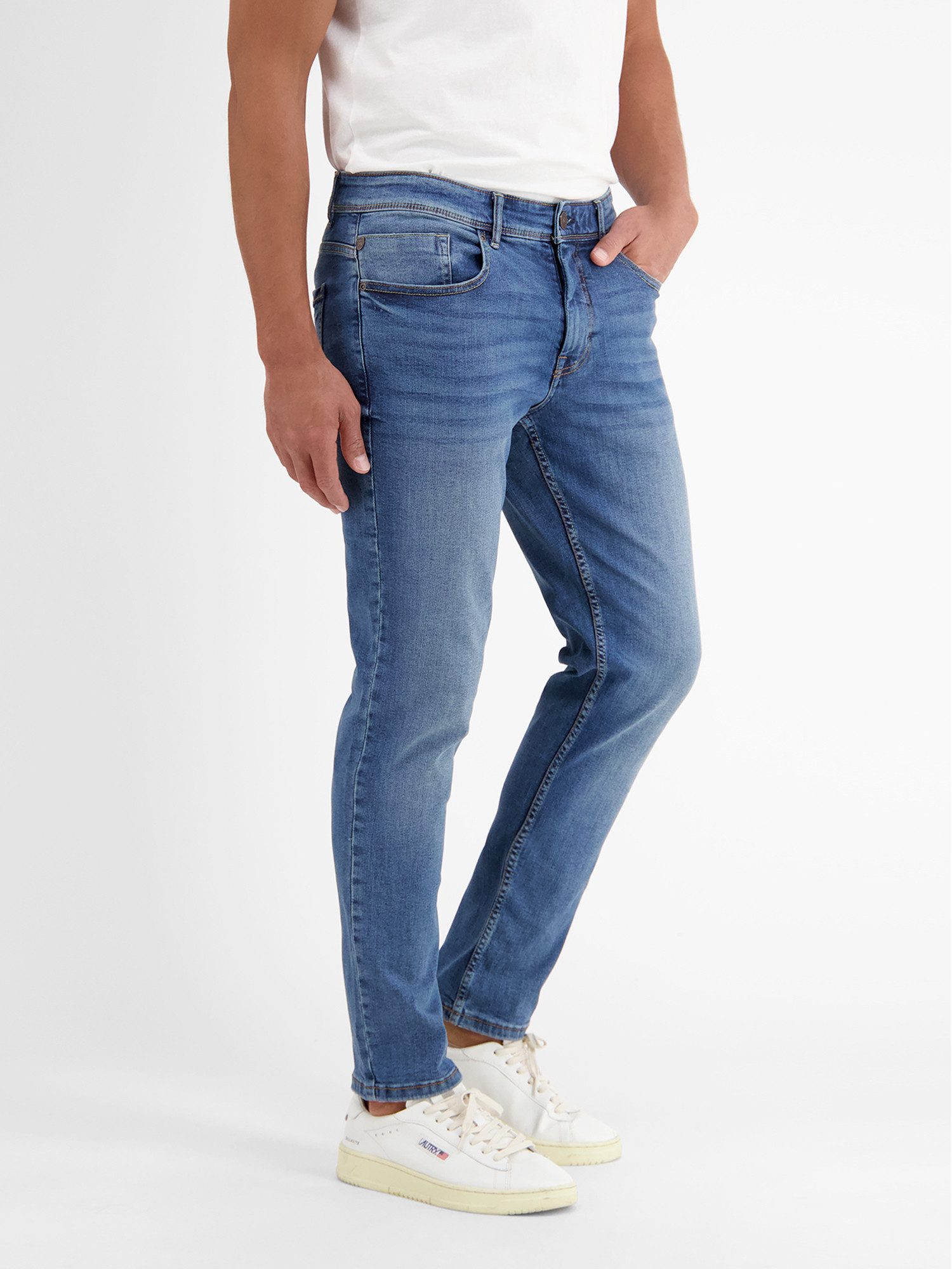 Lerros Relaxbroek LERROS BAXTER 5-Pocket-denim, RELAXED FIT, effen