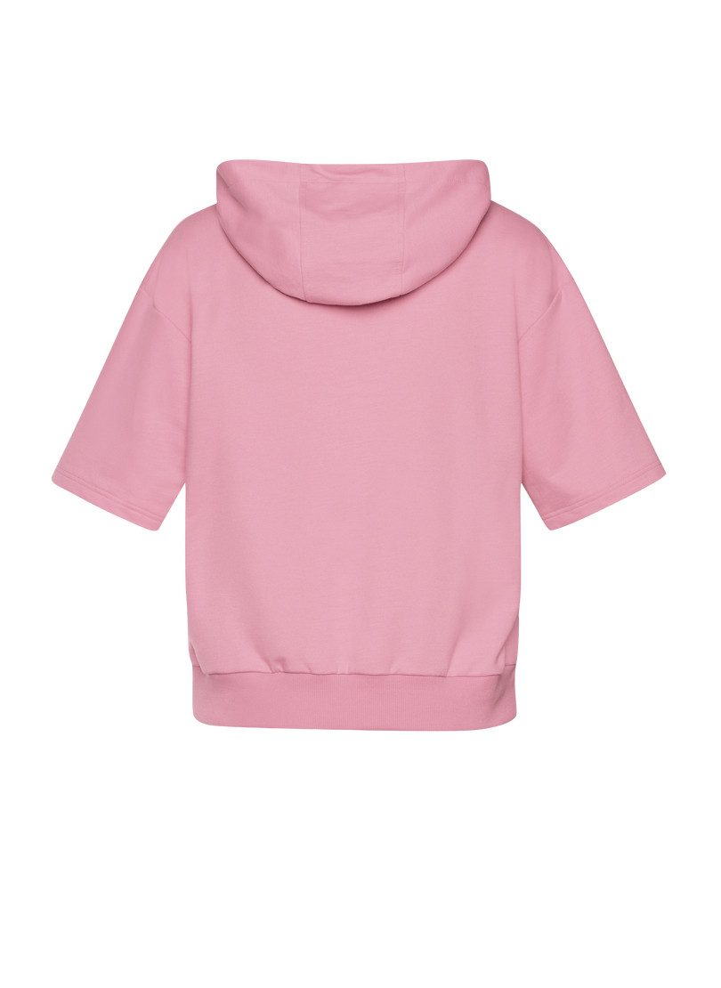 Trigema Hoodie TRIGEMA Korte mouw cropped hoodie