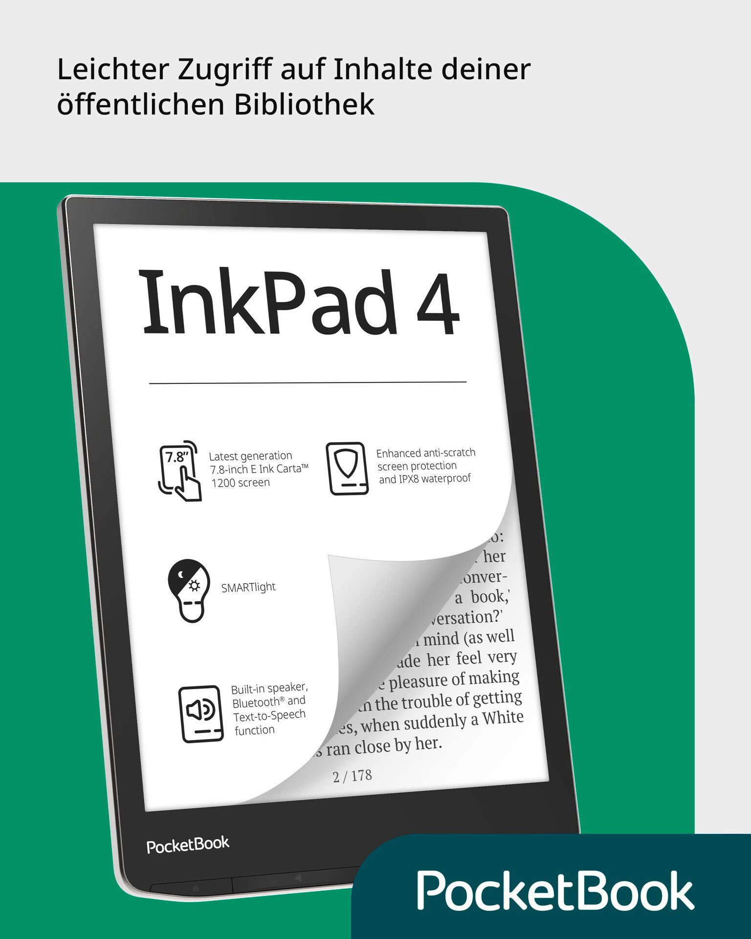 PocketBook E-reader InkPad 4, 7,8"