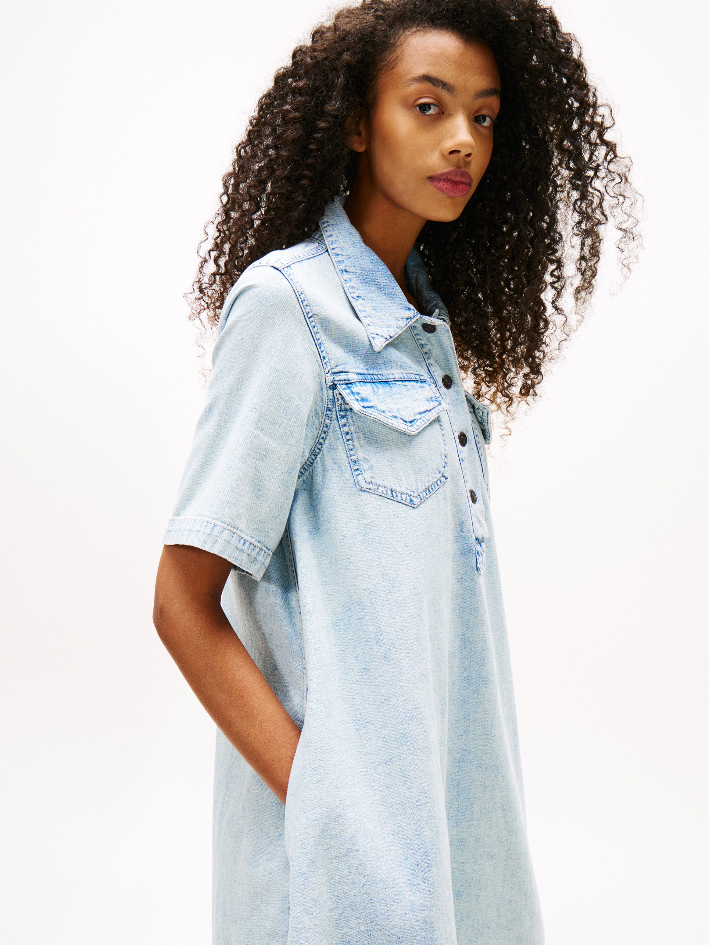 TOMMY Jeans jurk A-LINE DENIM DRESS EXT
