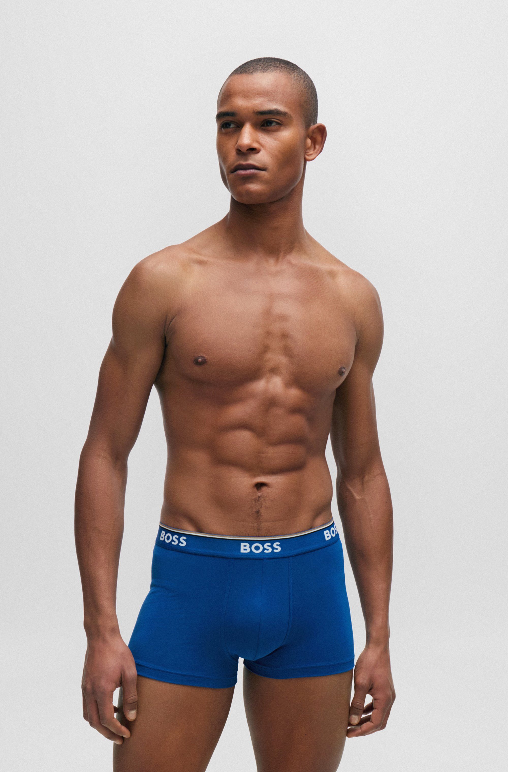 BOSS Boxershort TRUNK 3 PACK met boss opdruk op de tailleband (3 stuks)