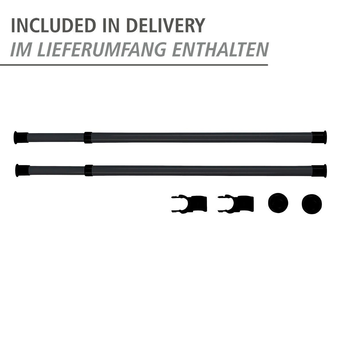 WENKO Garderobestang Herkules uittrekbaar tot120 cm (2-delig)