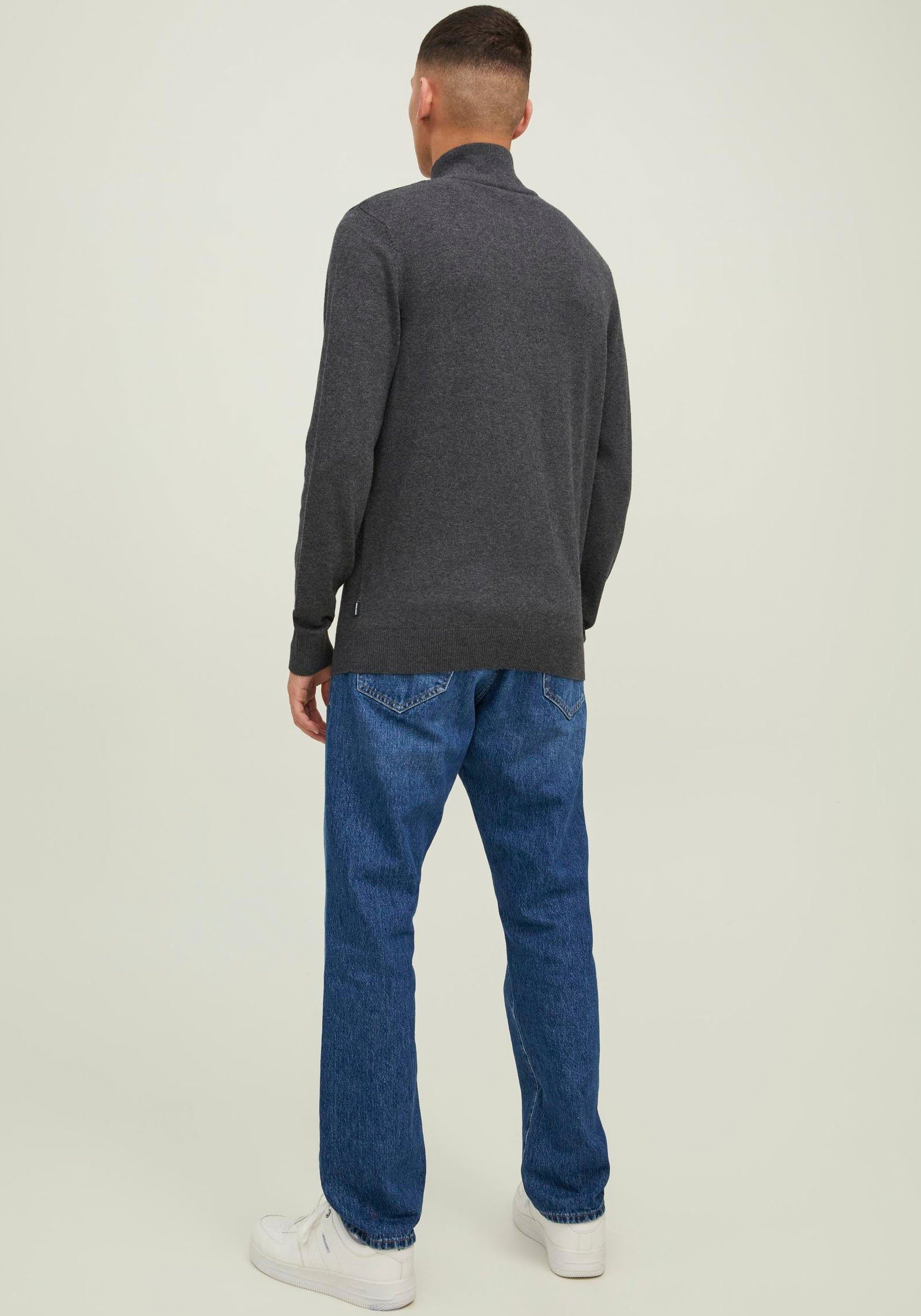 Jack & Jones Trui met ronde hals EMIL KNIT HALF ZIP