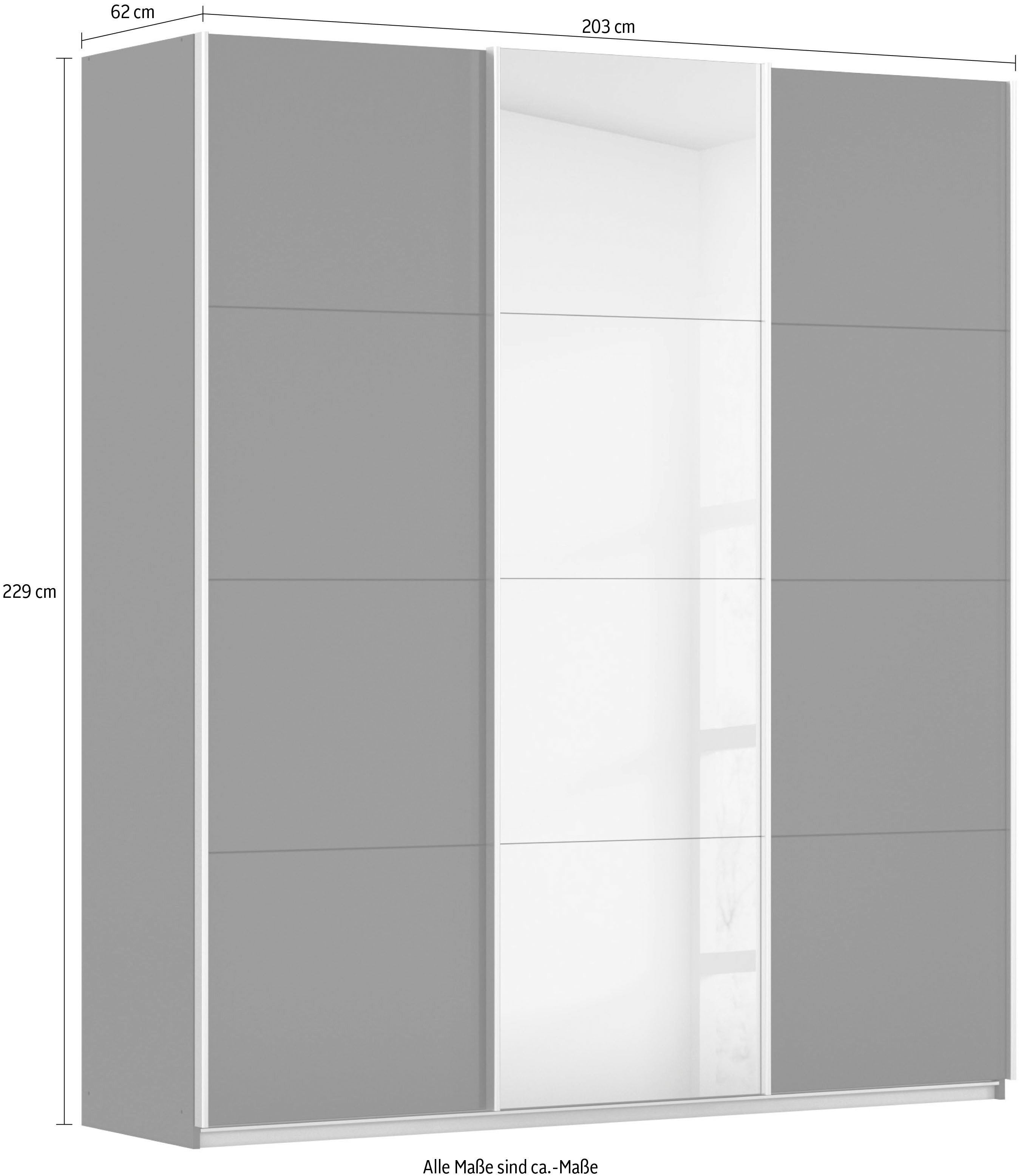 rauch Schuifdeurkast Kledingkast Garderobe CORTONA inclusief interieurindeling,