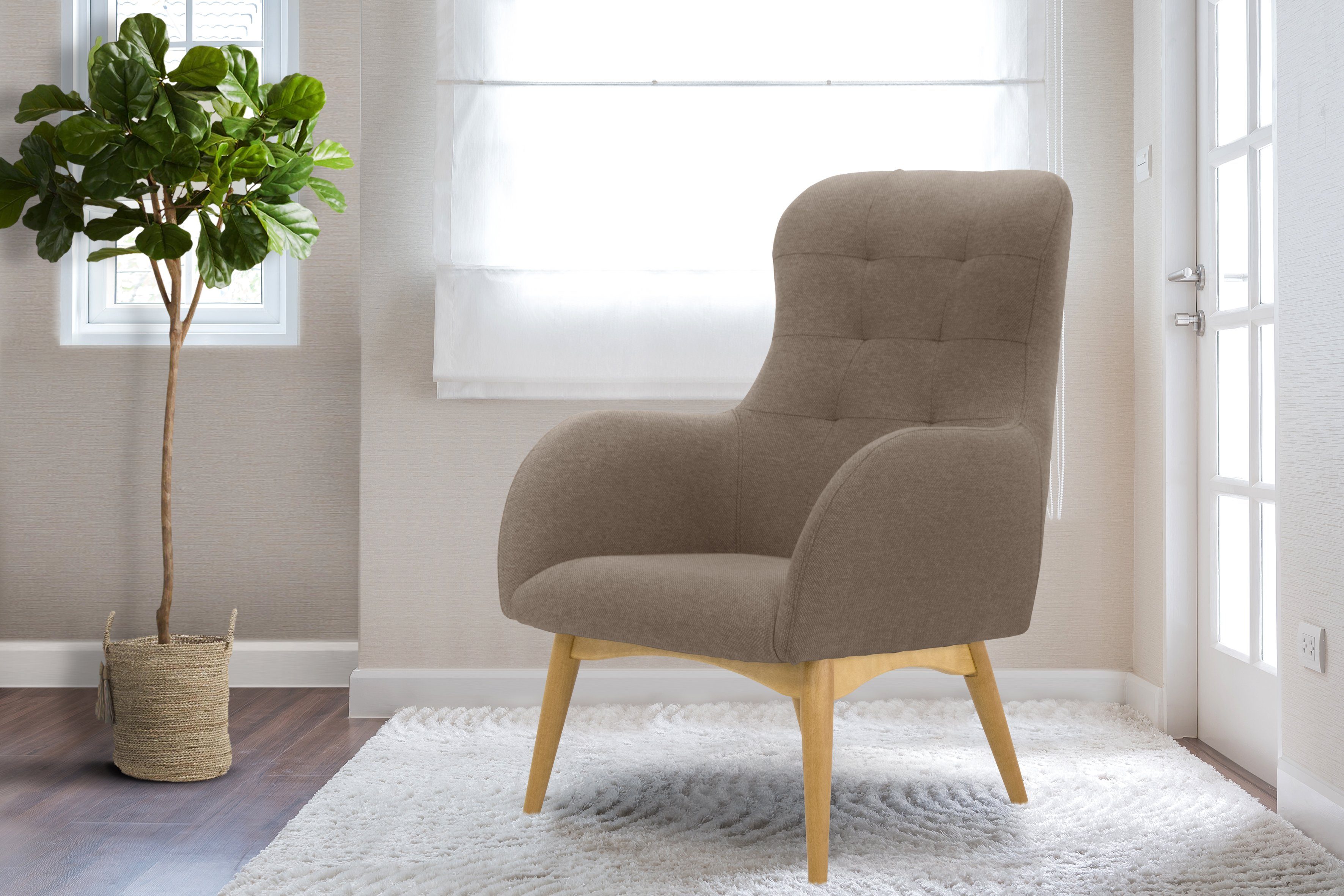Home affaire Fauteuil Leonarda fijne quilten in de rug
